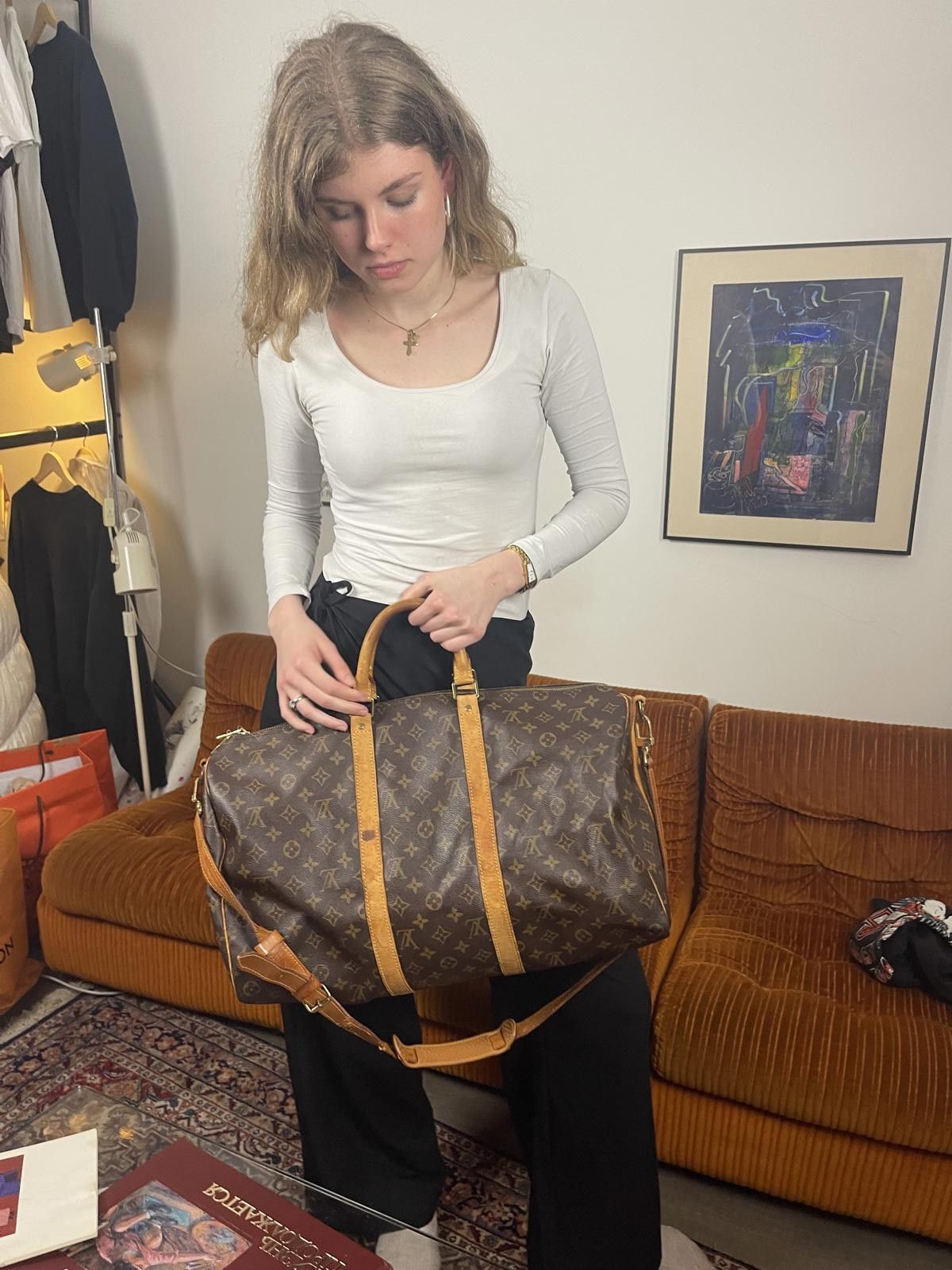 Louis Vuitton Louis Vuitton - Monogram Canvas Keepall Bandoulière 50 Bag Size ONE SIZE - 2 Thumbnail