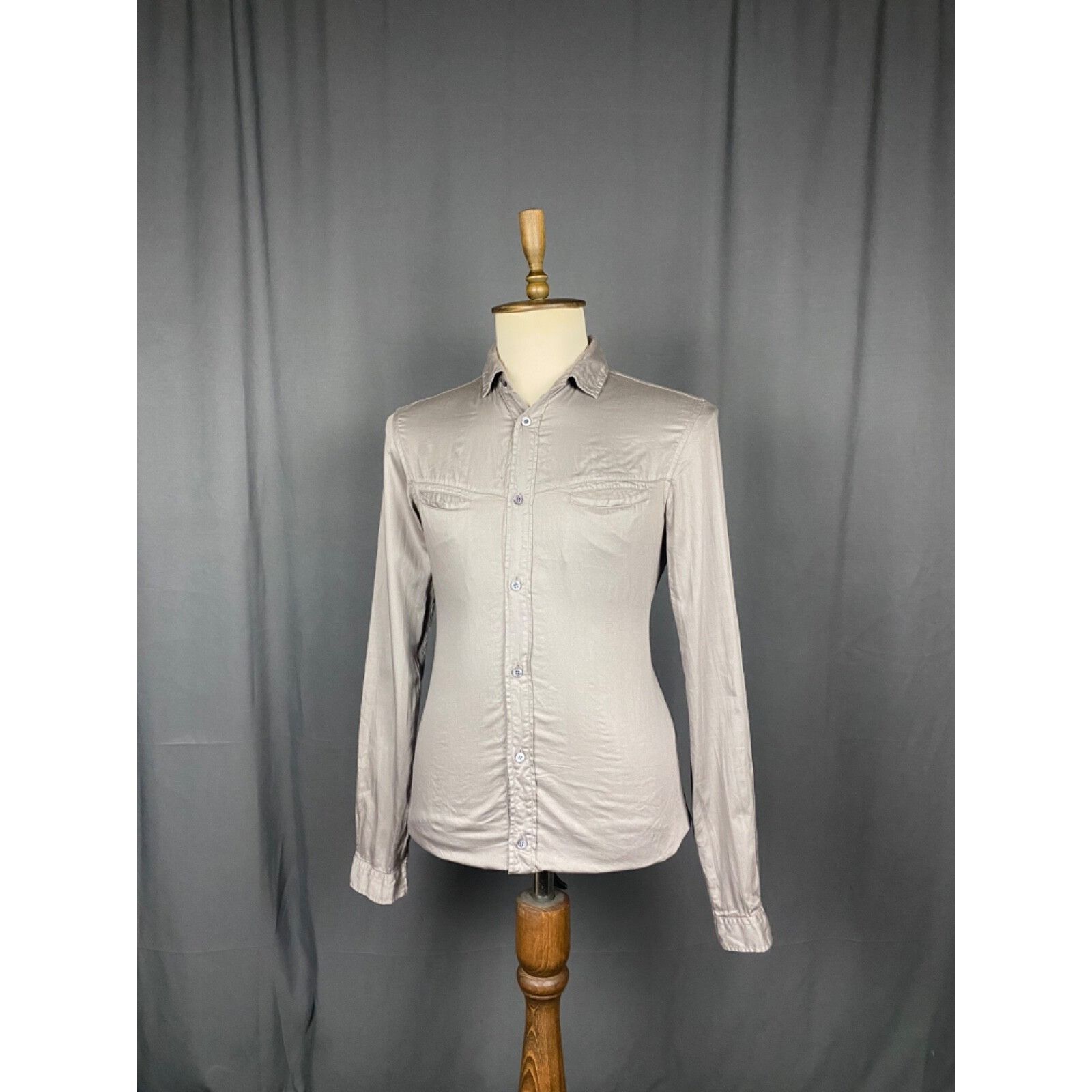 Prada Prada Men's Khaki Gray Longsleeve Shirt Size 40 Size US M / EU 48-50 / 2 - 6 Thumbnail