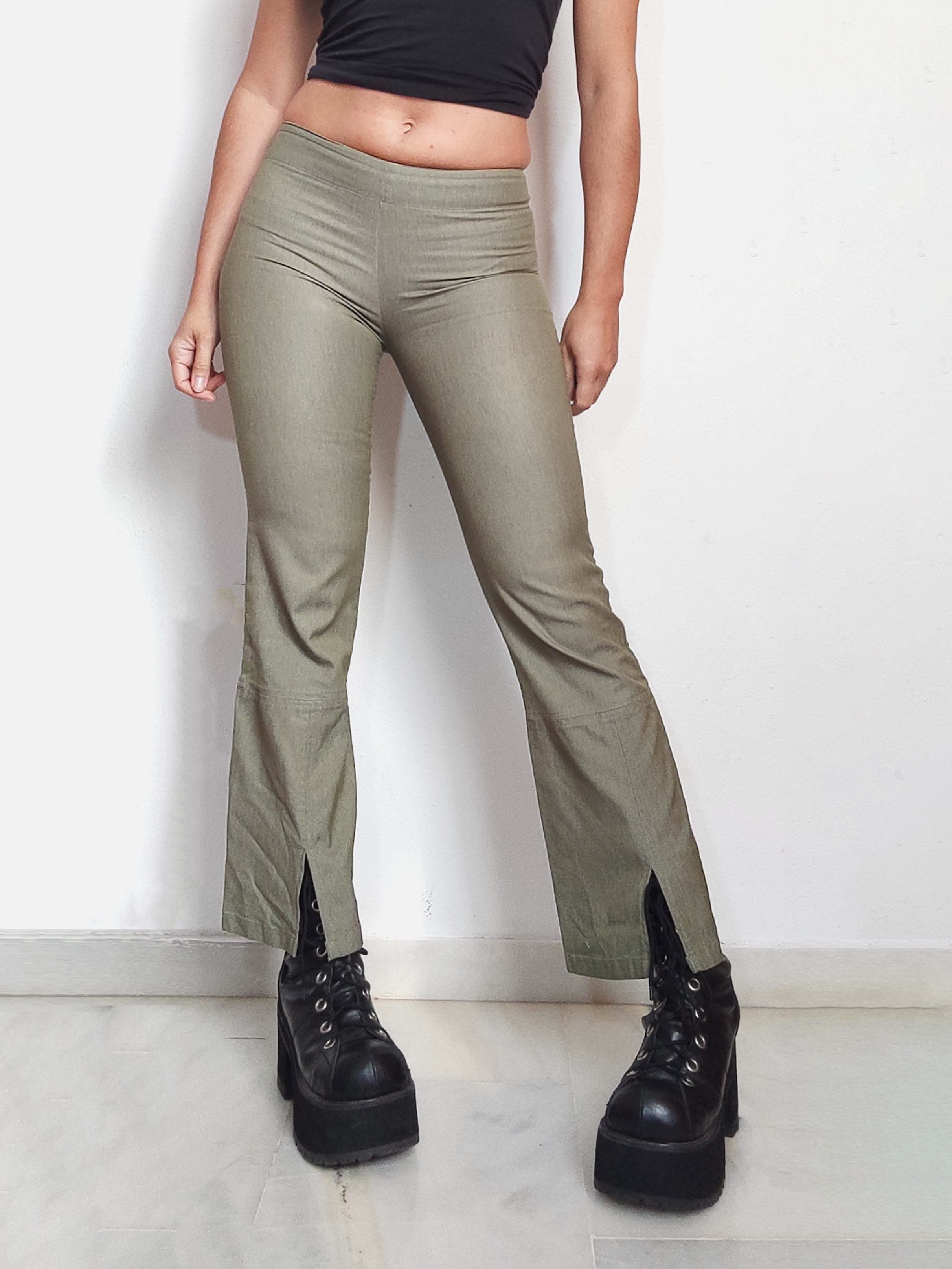 Vintage Vintage Y2k Fairy Grunge Khaki Tight Capri Pants. Size 25" / US 0 / IT 36 - 3 Thumbnail