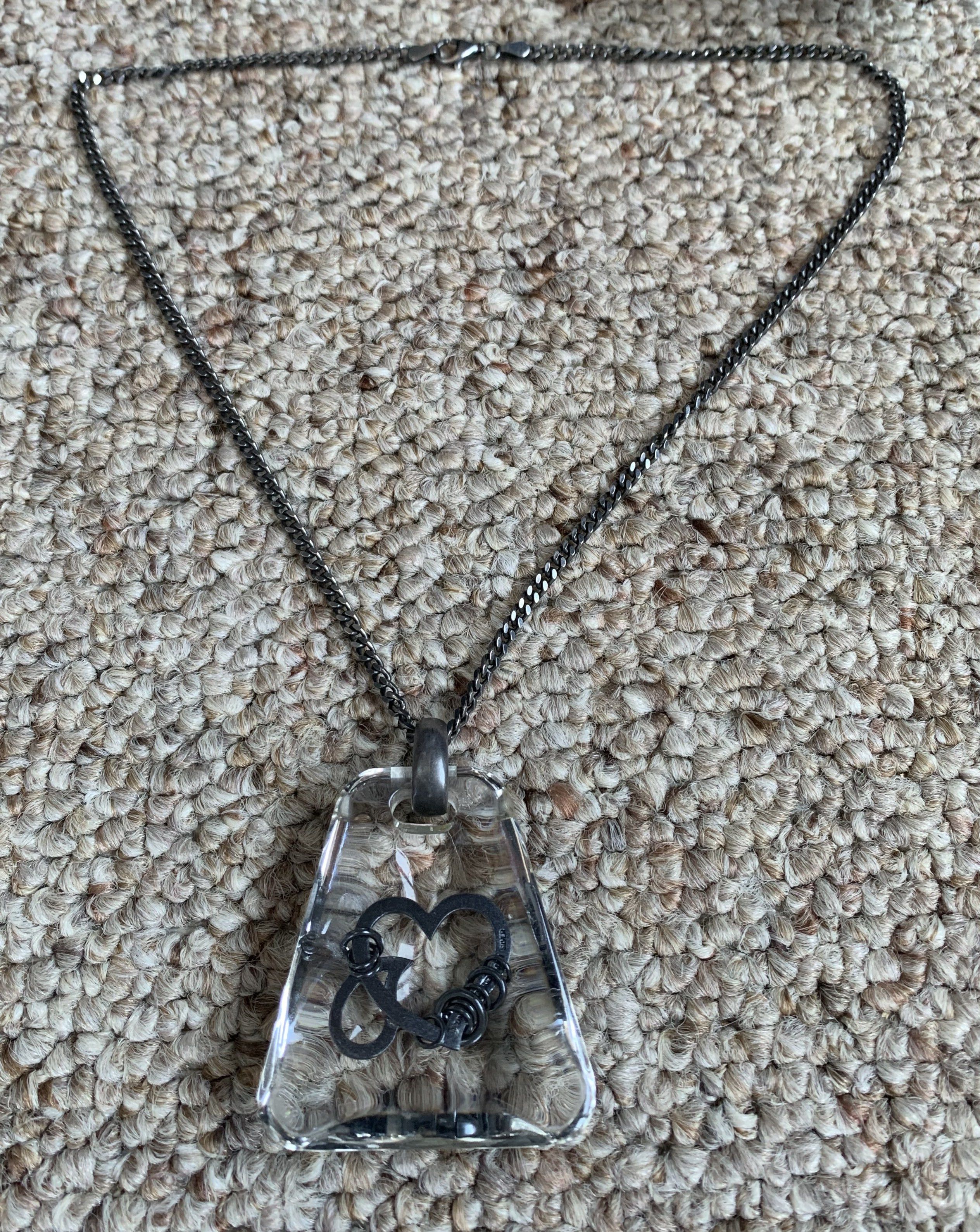 Jam Home Made × Number (N)ine FW03 Number (N)ine Crying Heart Sterling Silver Necklace Size ONE SIZE - 7 Thumbnail