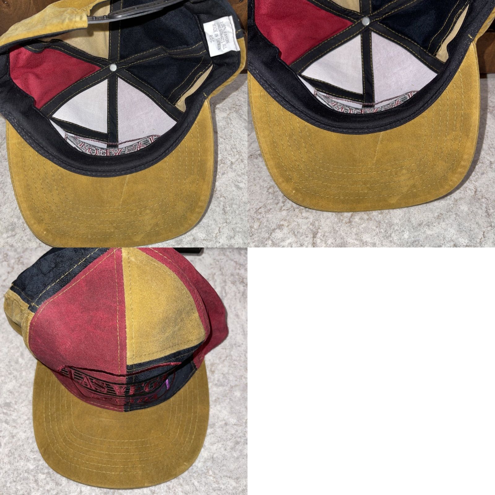 Vintage VINTAGE Las Vegas Maroon Brown Patch Hat Cap SnapBack Rayon One Size Mens Adjustable Size ONE SIZE - 8 Thumbnail