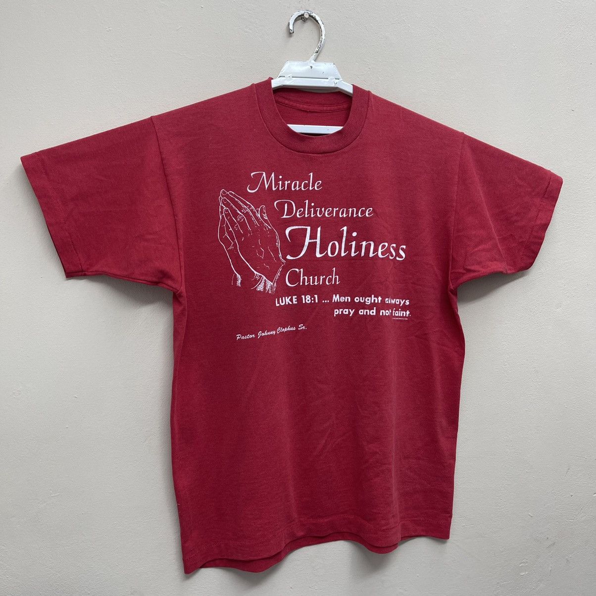 Vintage Vintage 90s Jesus T-Shirt Miracle Deliveranch Church Size US L / EU 52-54 / 3 - 2 Thumbnail