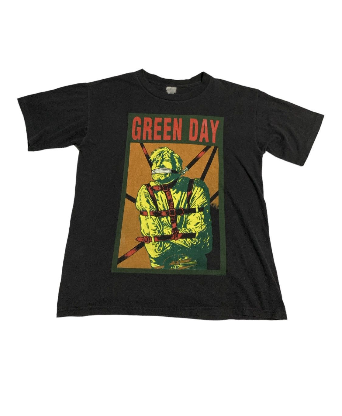 image of Band Tees x Vintage XL Green Day Straight Jacket Vintage Tee in Black, Men's