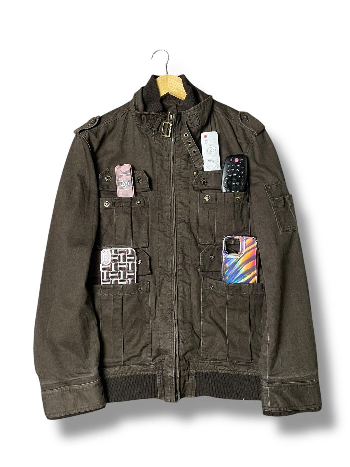Japanese Brand × Vintage Japanese Brand Multi-pocket Zipper Jacket (78) Size US L / EU 52-54 / 3 - 2 Thumbnail