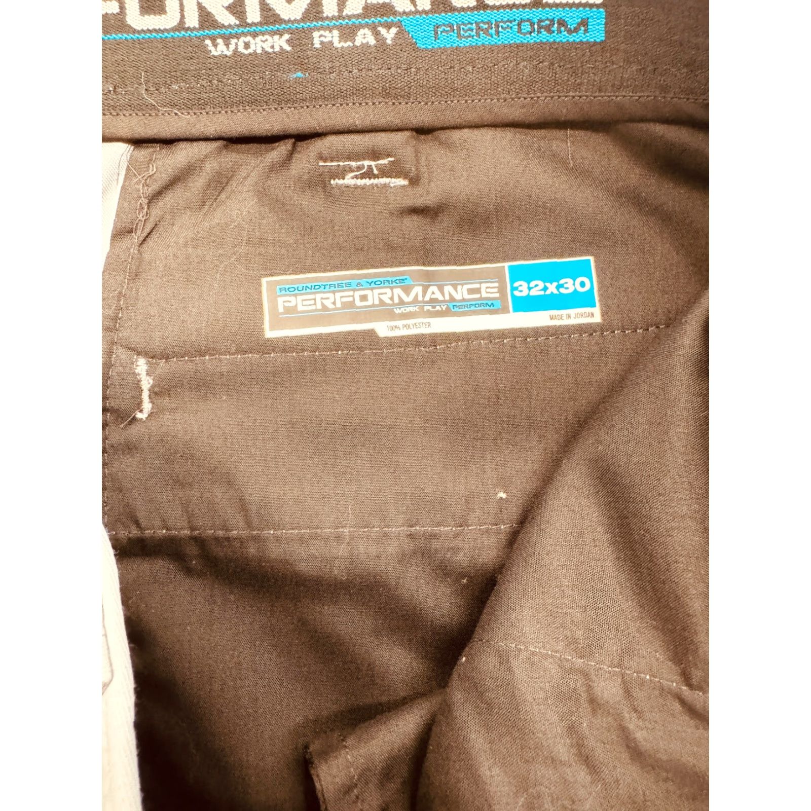 Roundtree & Yorke VINTAGE Roundtree & Yorke Mens 32x30 Performance Work Cargo Pants Gray 2713 Size US 32 / EU 48 - 6 Thumbnail