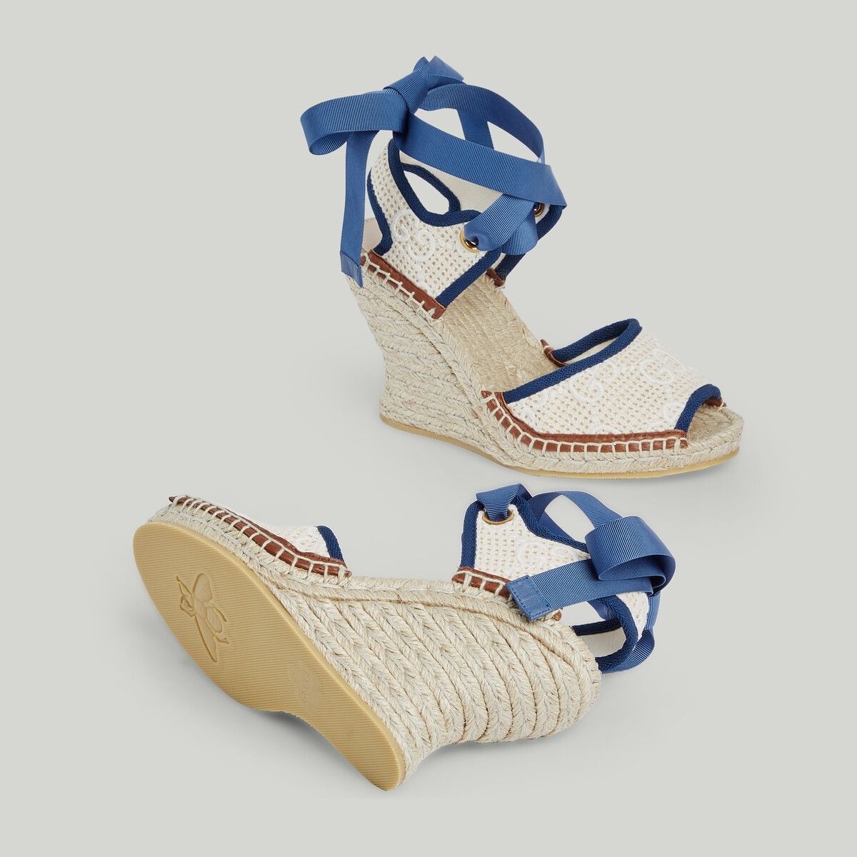 Gucci o1s1wg110125 GG Espadrille Sandals in Multicolor Size US 7.5 / IT 37.5 - 11 Thumbnail