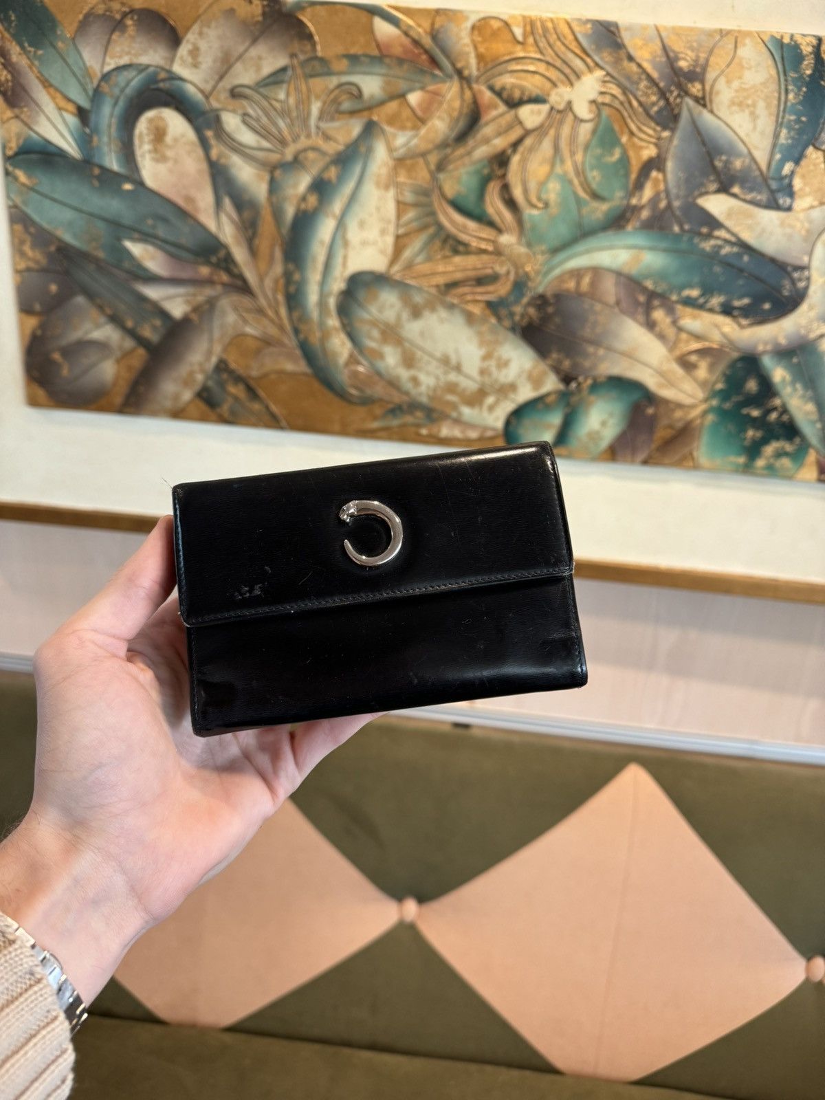 image of Cartier Panthere Wallet & Coin Purse in Black, Women's