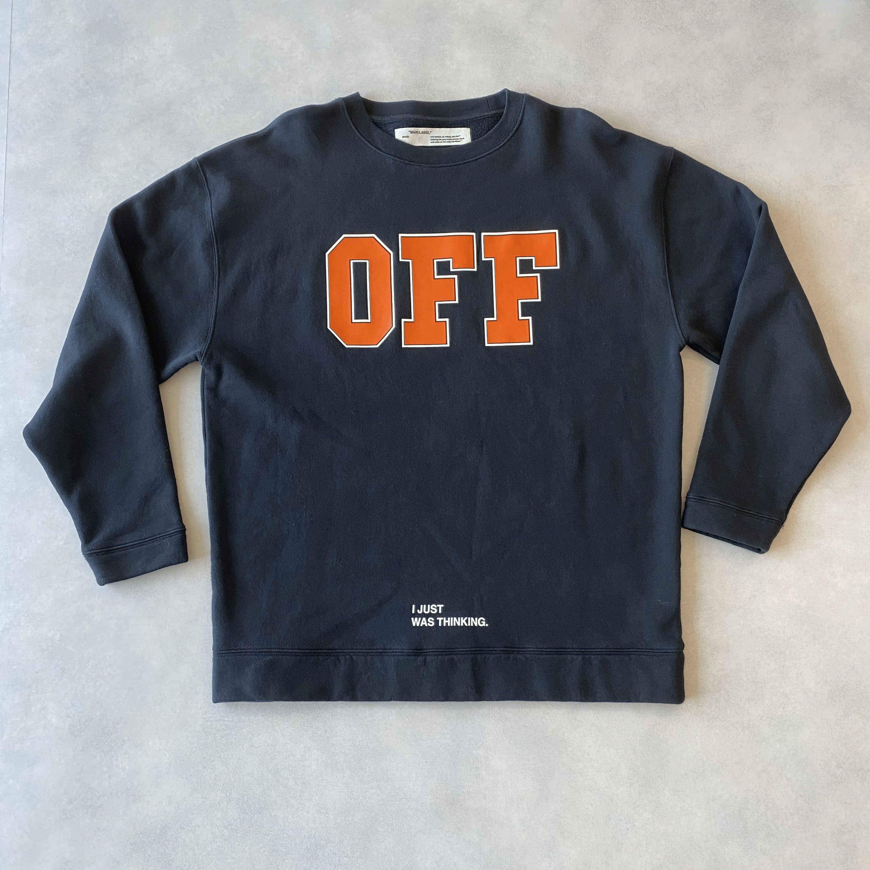 Off-White "OFF" Logo Print Oversized Sweatshirt Black [size S, fits L] Size US S / EU 44-46 / 1 - 1 Thumbnail