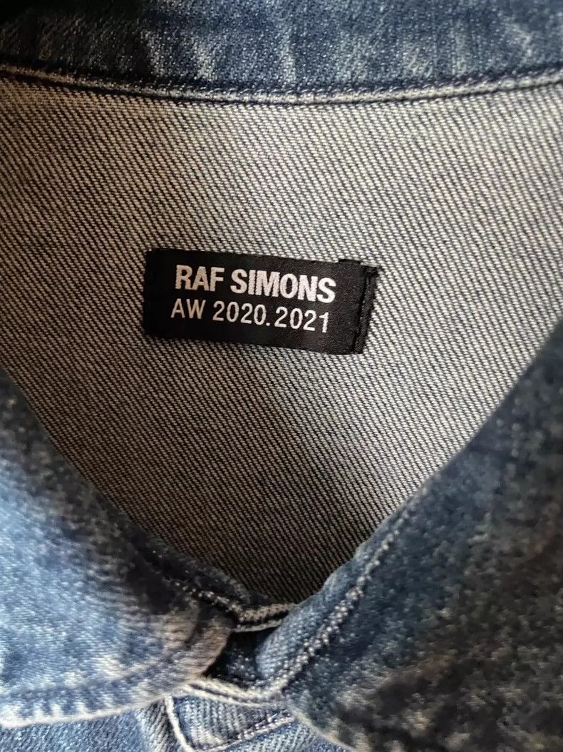 Raf Simons Raf simons Leather branded denim shirt jacket Size US XL / EU 56 / 4 - 5 Thumbnail