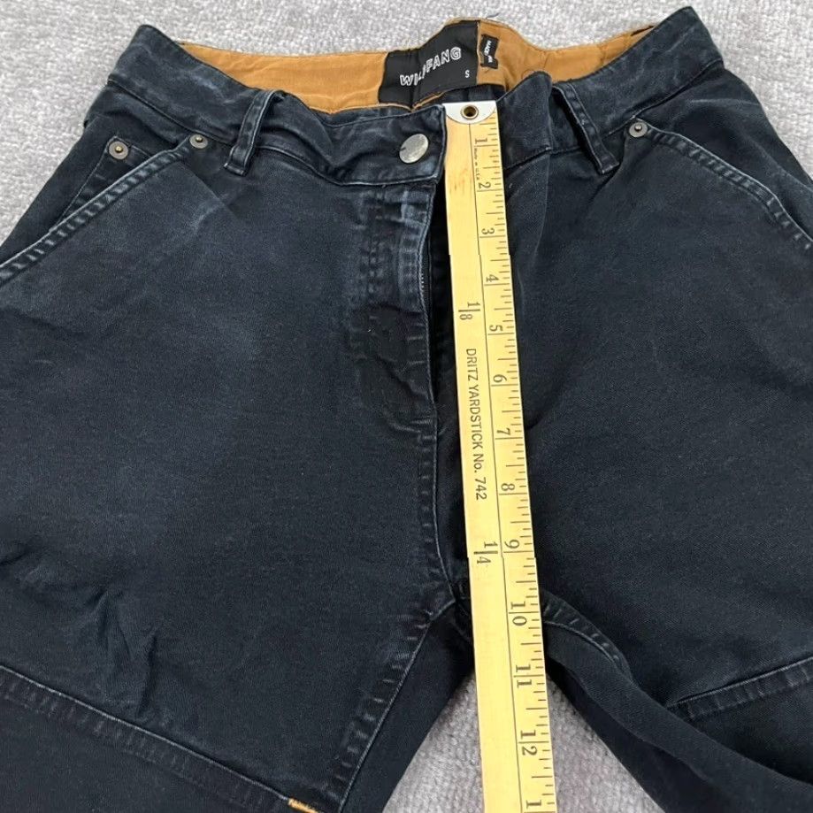 Wildfang Wildfang Women's Small 28 x 29 Black Double Knee Carpenter Workwear Pants - Cotton Blend Twill, Pockets, Button Closure, Regular Rise Size 28" / US 6 / IT 42 - 7 Thumbnail