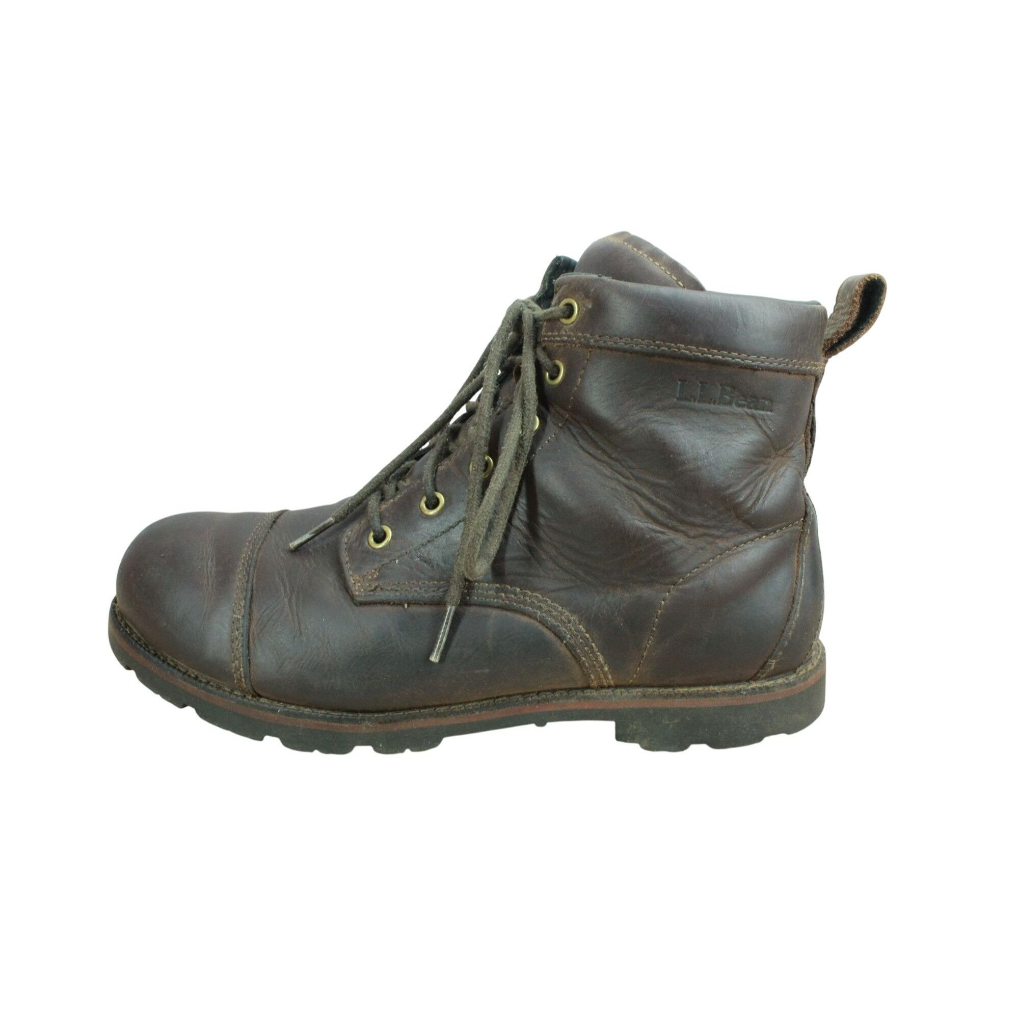 L.L. Bean LLBean East Point Brown Waterproof Leather Cap-Toe Boots Size US 10.5 / EU 43-44 - 1 Thumbnail