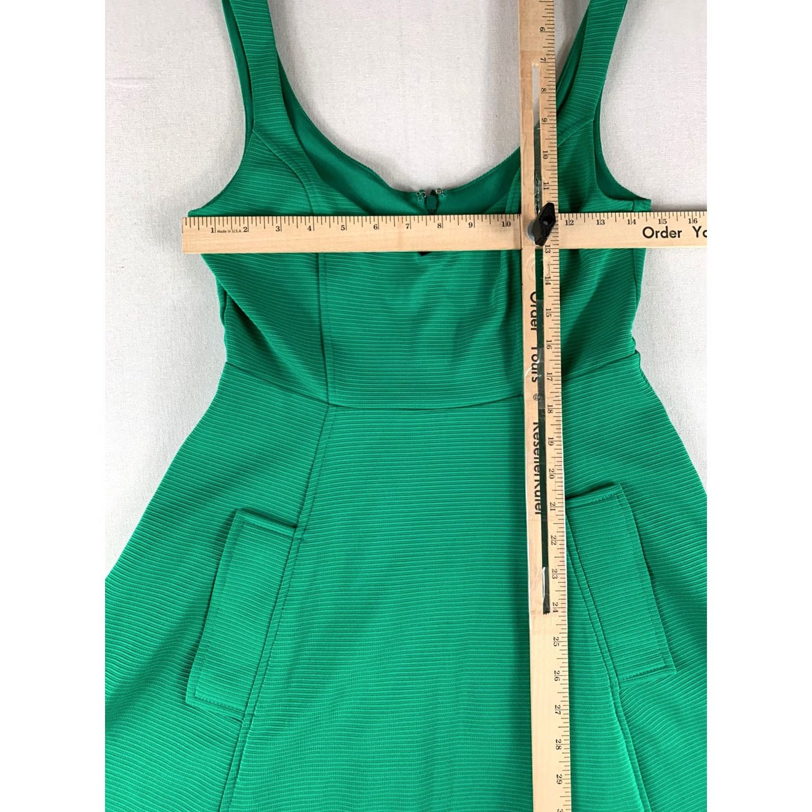 Vintage NASTY GIRL Dress Women Green A-Line Knee Length Small WEAR Made In USA Size S / US 4 / IT 40 - 3 Thumbnail