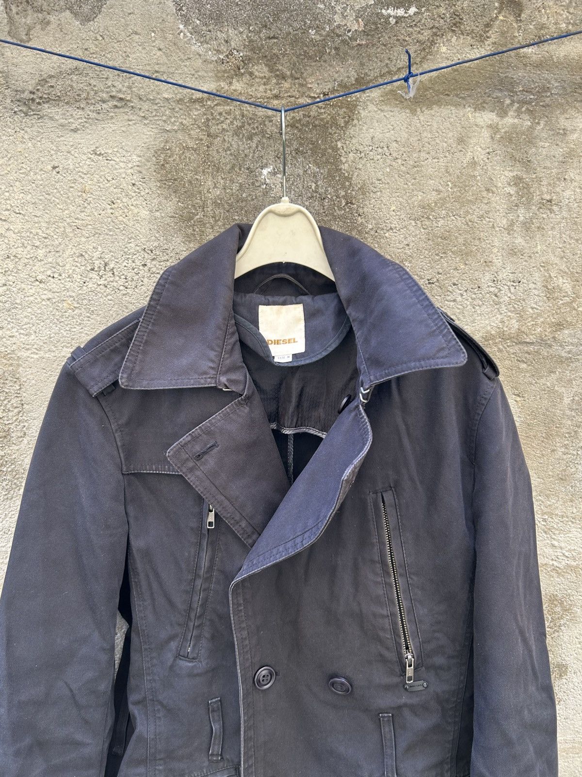 Diesel Diesel black Multipocket Zipper Trench Coat avant garde stil Size M / US 6-8 / IT 42-44 - 2 Thumbnail