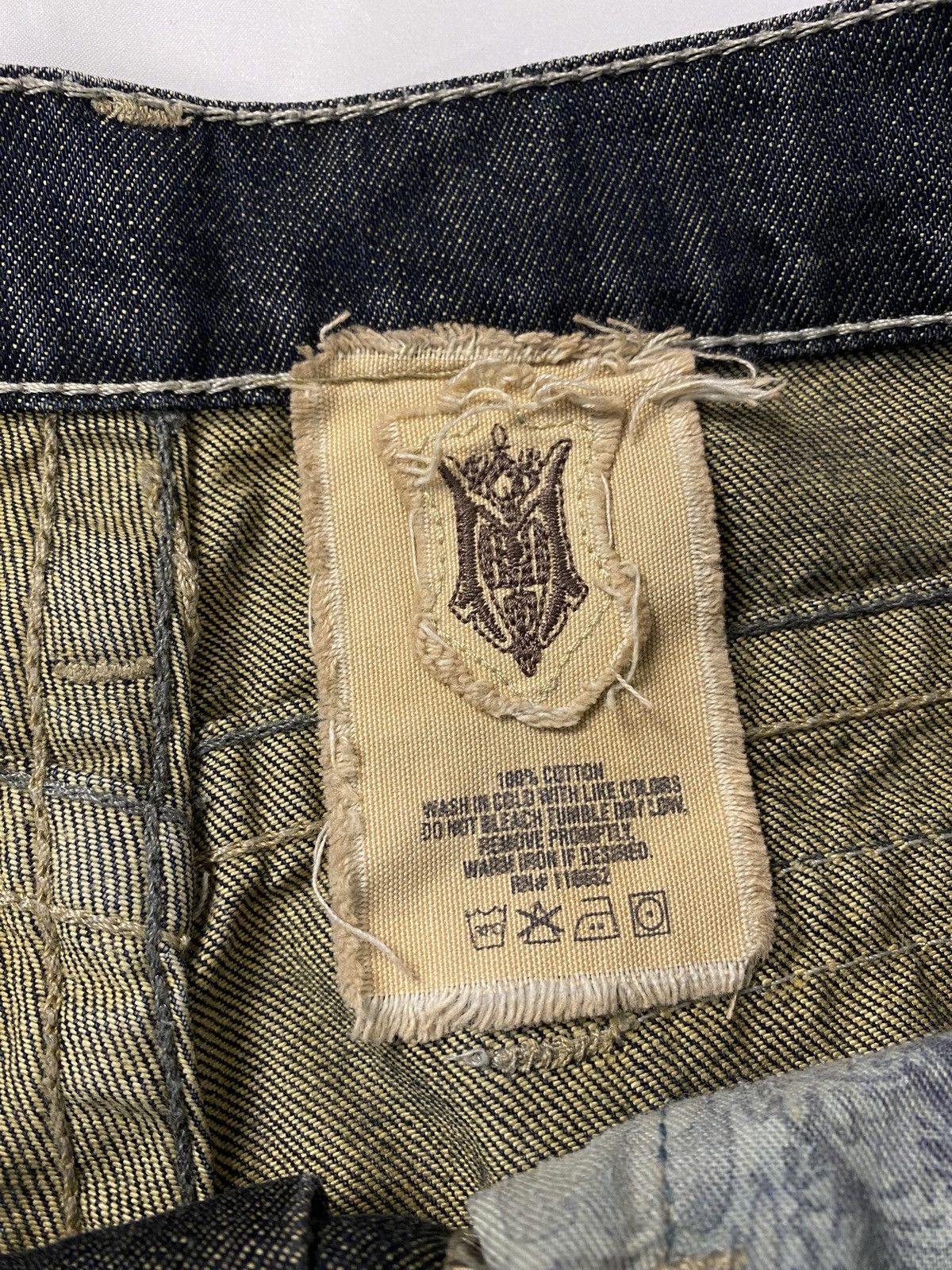Japanese Brand ✨ Archive Monarchy Britain 🇬🇧 Flag Flared Washed Jeans Denim Size US 34 / EU 50 - 16 Thumbnail