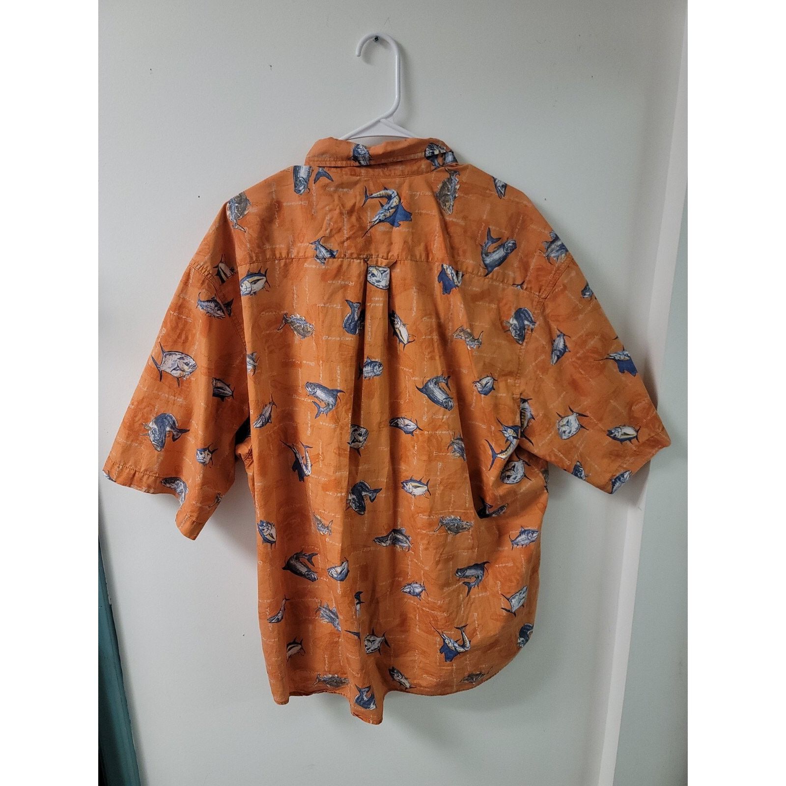 Columbia Columbia Mens XL Button Down Shirt Short Sleeve Ocean Print Size US XL / EU 56 / 4 - 8 Thumbnail
