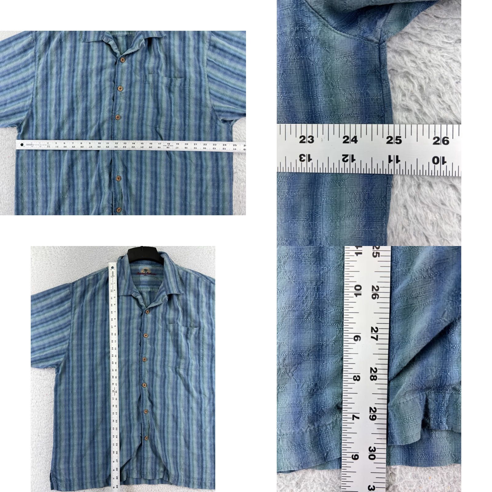 Tommy Bahama Tommy Bahama Shirt Men Extra Large Blue Stripe 100% Silk Button Up Hawaiian Size US XL / EU 56 / 4 - 8 Thumbnail