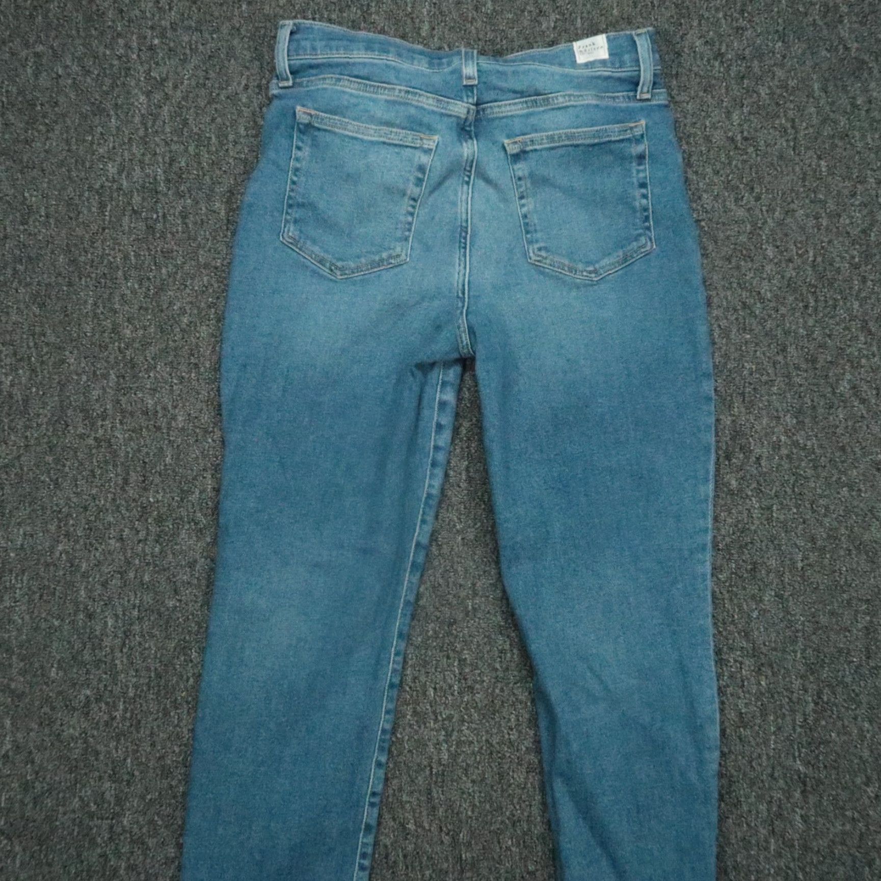 Frank & Eileen Frank Eileen Jeans Womens 29 Blue Cork Frayed Raw Hem Straight 29x26 Denim 5-Pocket Regular Stretch Modern Medium Blue Men’s/Women’s (adjusted) Size 29" - 6 Thumbnail