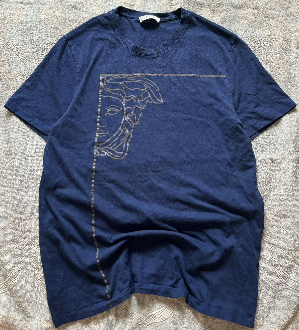 Designer × Versace Gianni Versace T-shirt DEEP BLUE Gold Logo XL Party T-shirt Size US L / EU 52-54 / 3 - 2 Thumbnail