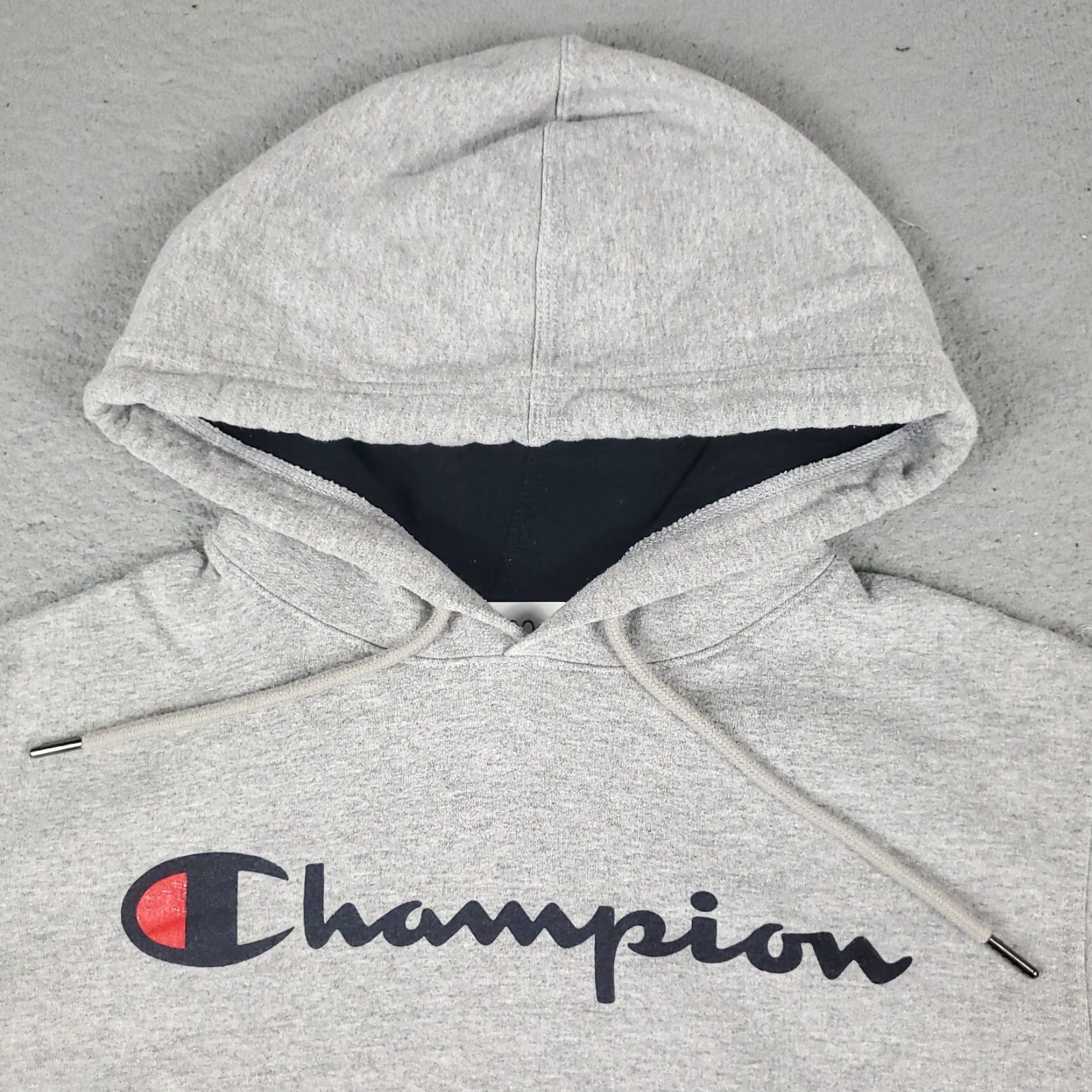 Champion VINTAGE Champion Hoodie Pullover Mens Small Gray Knit Sweatshirt All Seasons Outdoor Modern Sports Size US S / EU 44-46 / 1 - 2 Thumbnail