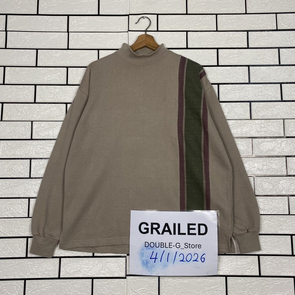 📌Vintage Turtle Neck Sweatshirt Octopus Army Military Style
