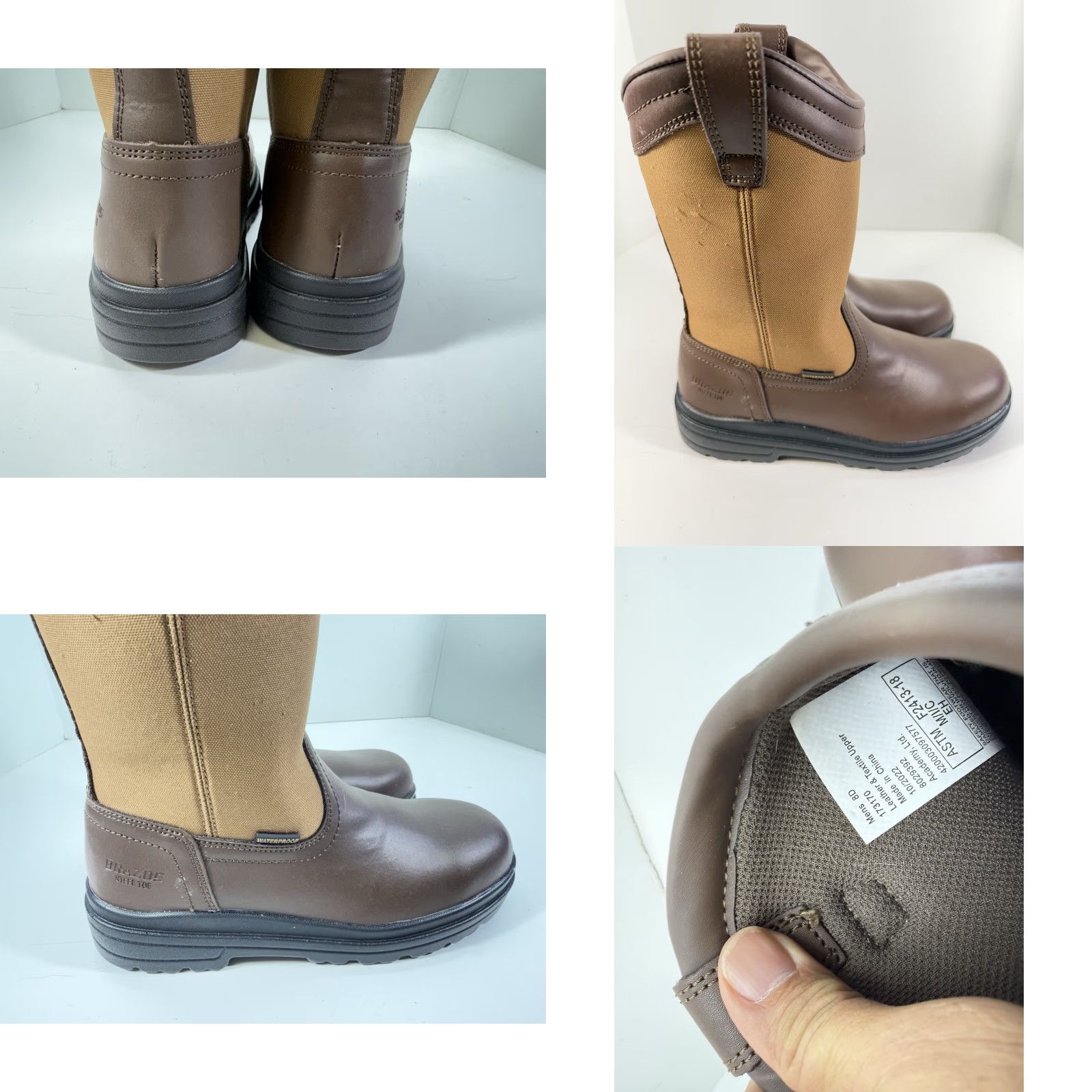 Vintage Brazos Ryker Steel Toe Work Boots Men Size 8 D Brown Leather Waterproof NWOT Size US 8 / EU 41 - 8 Thumbnail
