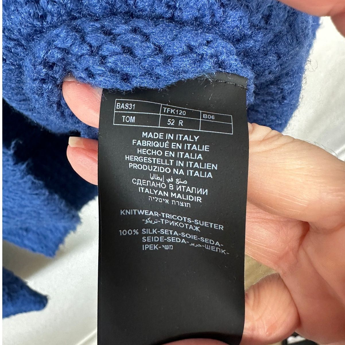 Tom Ford Tom Ford Blue Silk Turtleneck Long Sleeve Fuzzy Sweater XL Size XL / US 12-14 / IT 48-50 - 6 Thumbnail