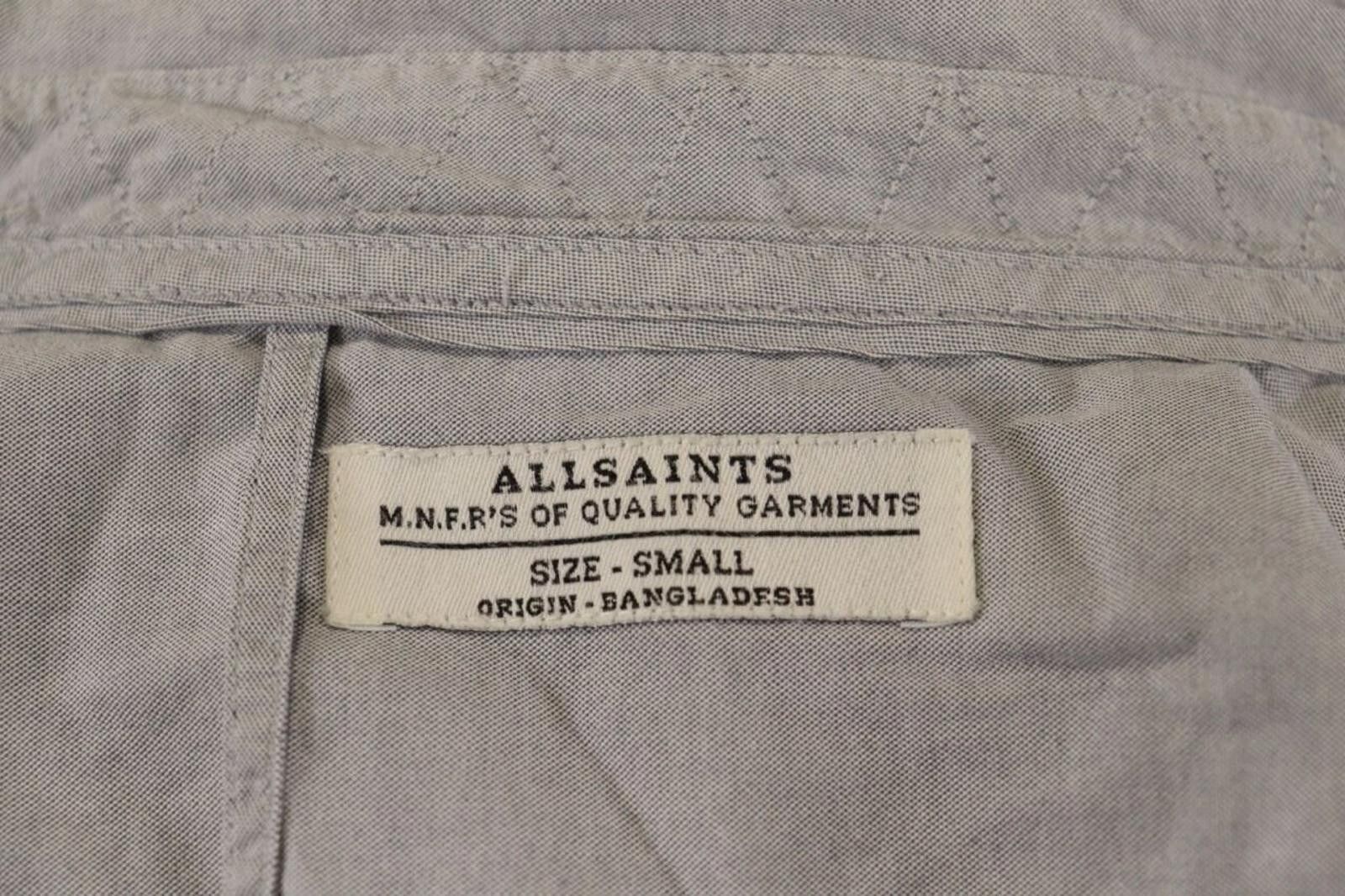 Allsaints AllSaints Gray Short Sleeve Button Down Shirt Size S Size US S / EU 44-46 / 1 - 10 Thumbnail