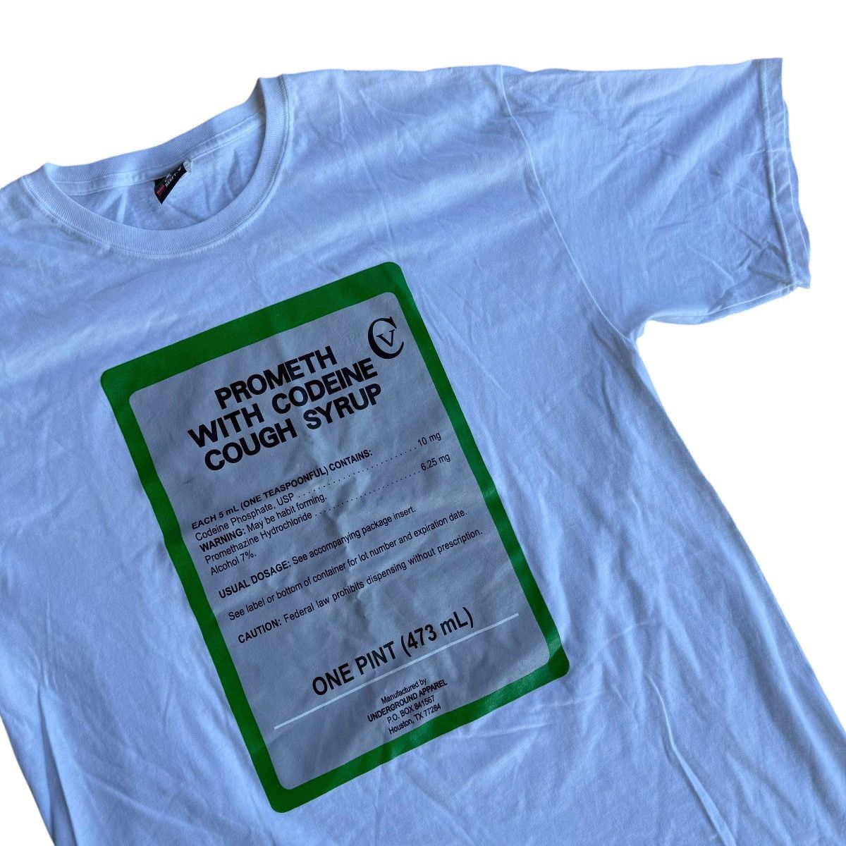 Awful Lot of Cough Syrup × Fucking Awesome × Vintage Prometh Codeine Lean Promo Tee Shirt Vintage Cough Syrup Size US L / EU 52-54 / 3 - 3 Thumbnail