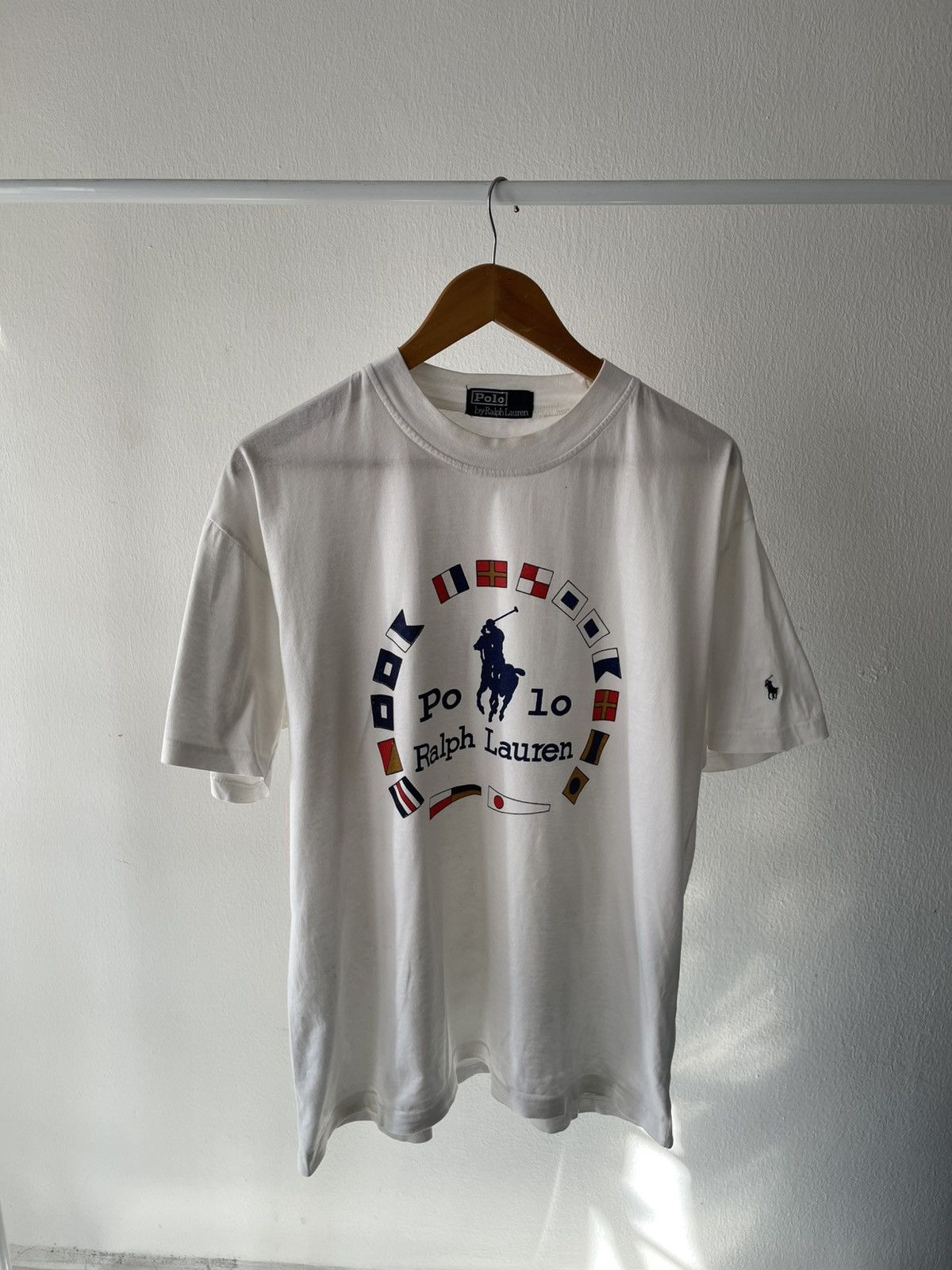 Polo Ralph Lauren × Ralph Lauren Vintage Polo Ralph Lauren Flag Tee Size US L / EU 52-54 / 3 - 1 Thumbnail