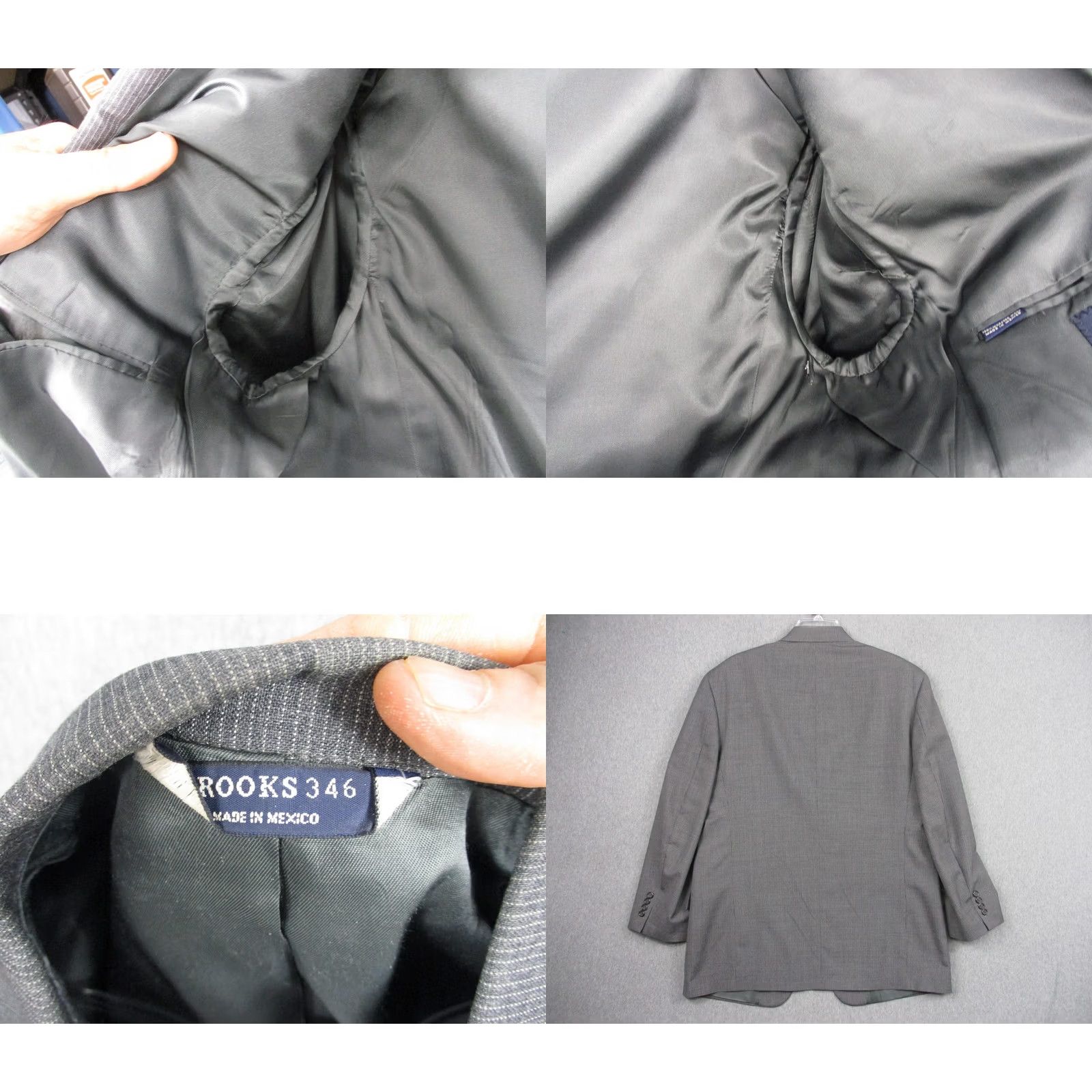 Brooks Brothers Brooks Brothers Suit Jacket Mens 42R Gray Pinstripe Wool 3 Button Size 42R - 8 Thumbnail