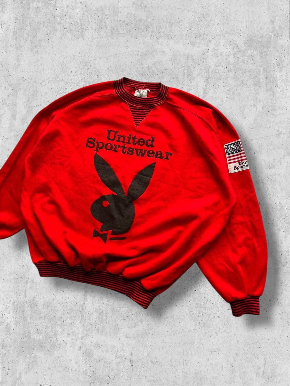 Playboy USA FLAG 80s vintage boxy sweatshirt girls M