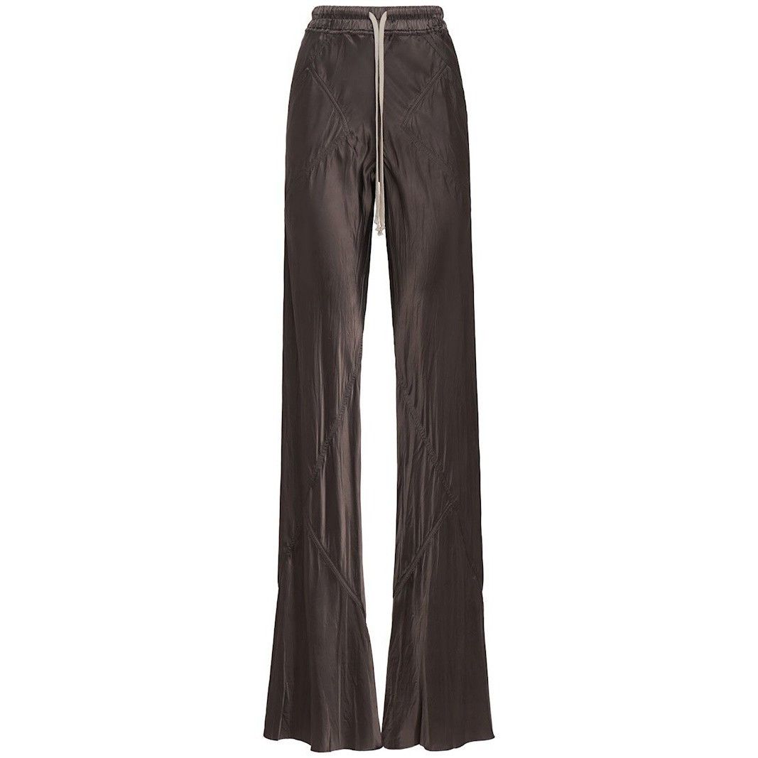 Rick Owens RICK OWENS Drawstring Bias Black Cupro Pants New & Authentic Size 30" / US 8 / IT 44 - 1 Thumbnail