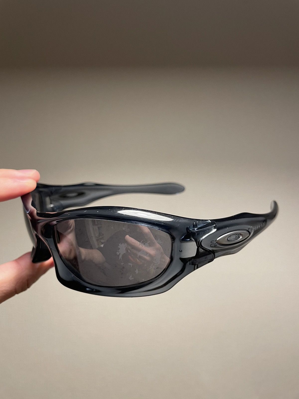 image of Oakley Monster Dog Crystal Black Sunglasses in Blue, Men's