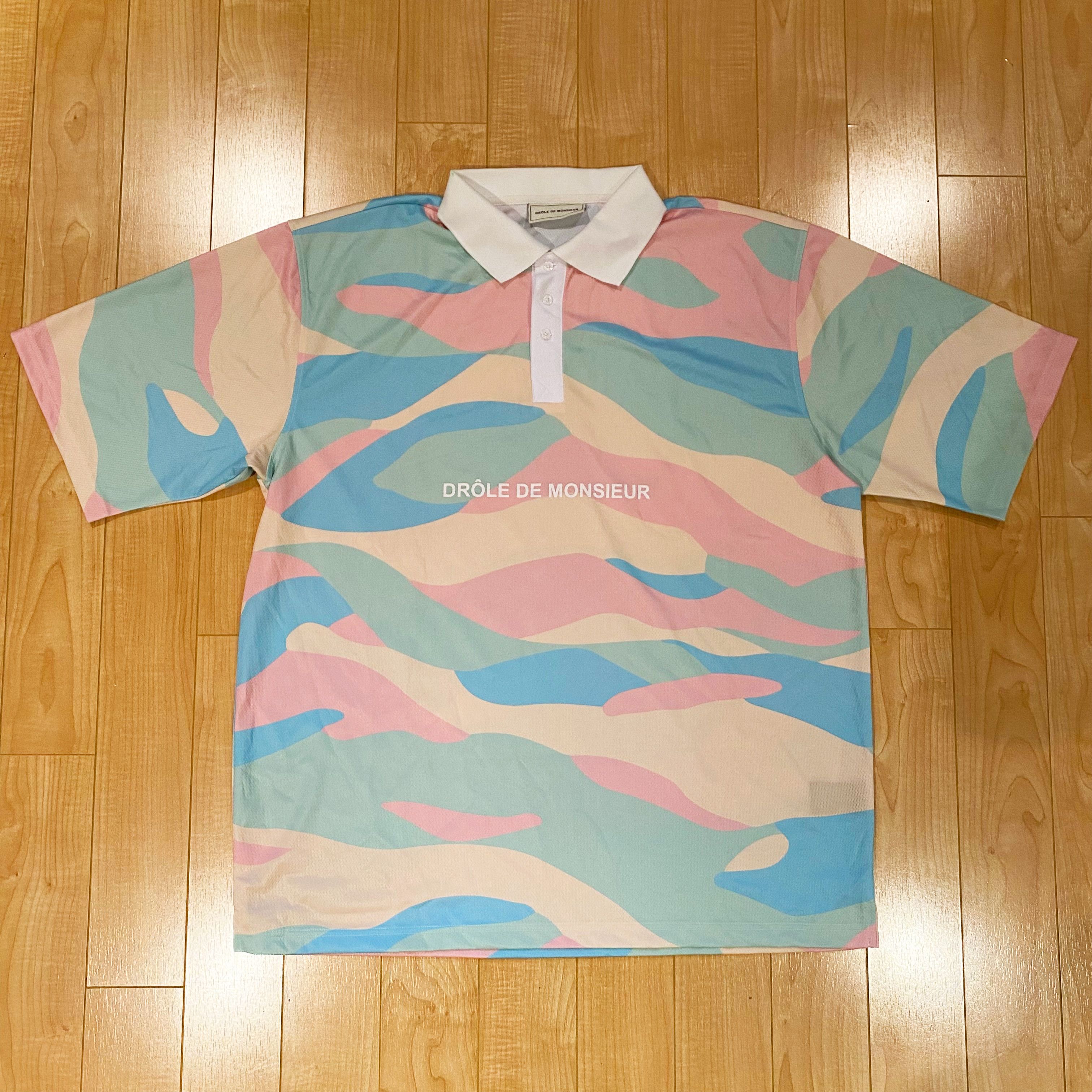 image of Drole De Monsieur - Ice Cream Mesh Polo, Men's (Size XL)