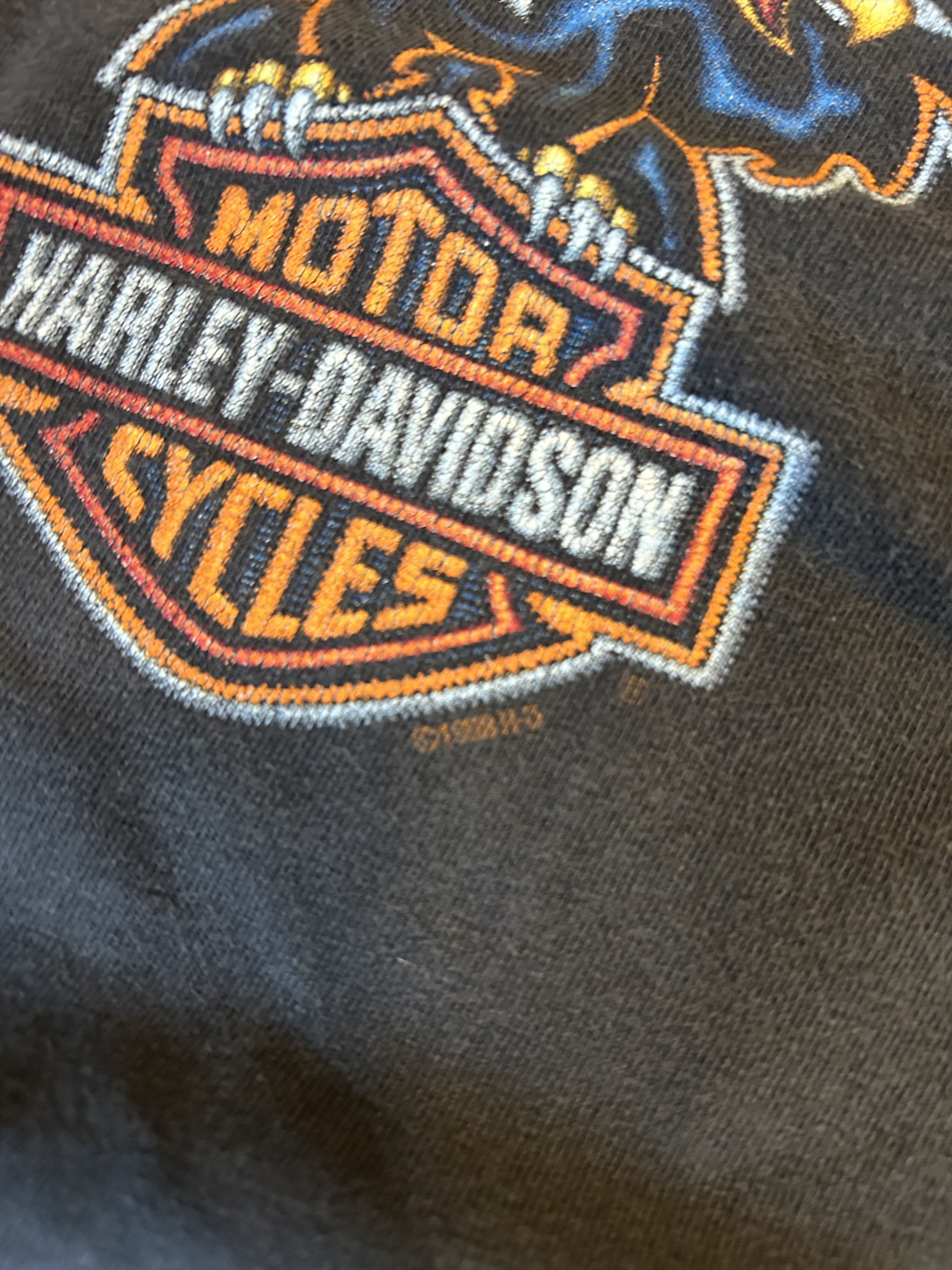 Harley Davidson × Vintage Vintage 1998 Harley Davidson Eagle T Shirt XL Size US XL / EU 56 / 4 - 3 Thumbnail