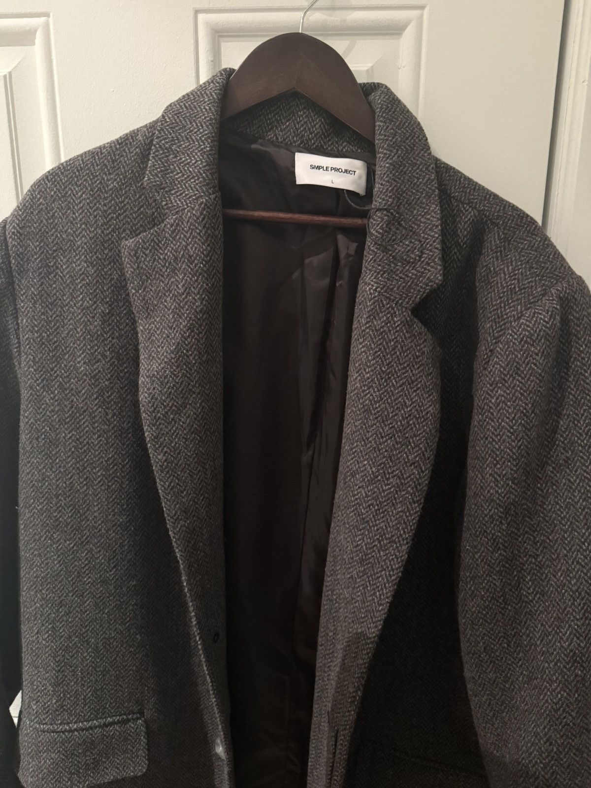 SIMPLE PROJECT Tweed long coat Size US M / EU 48-50 / 2 - 2 Thumbnail