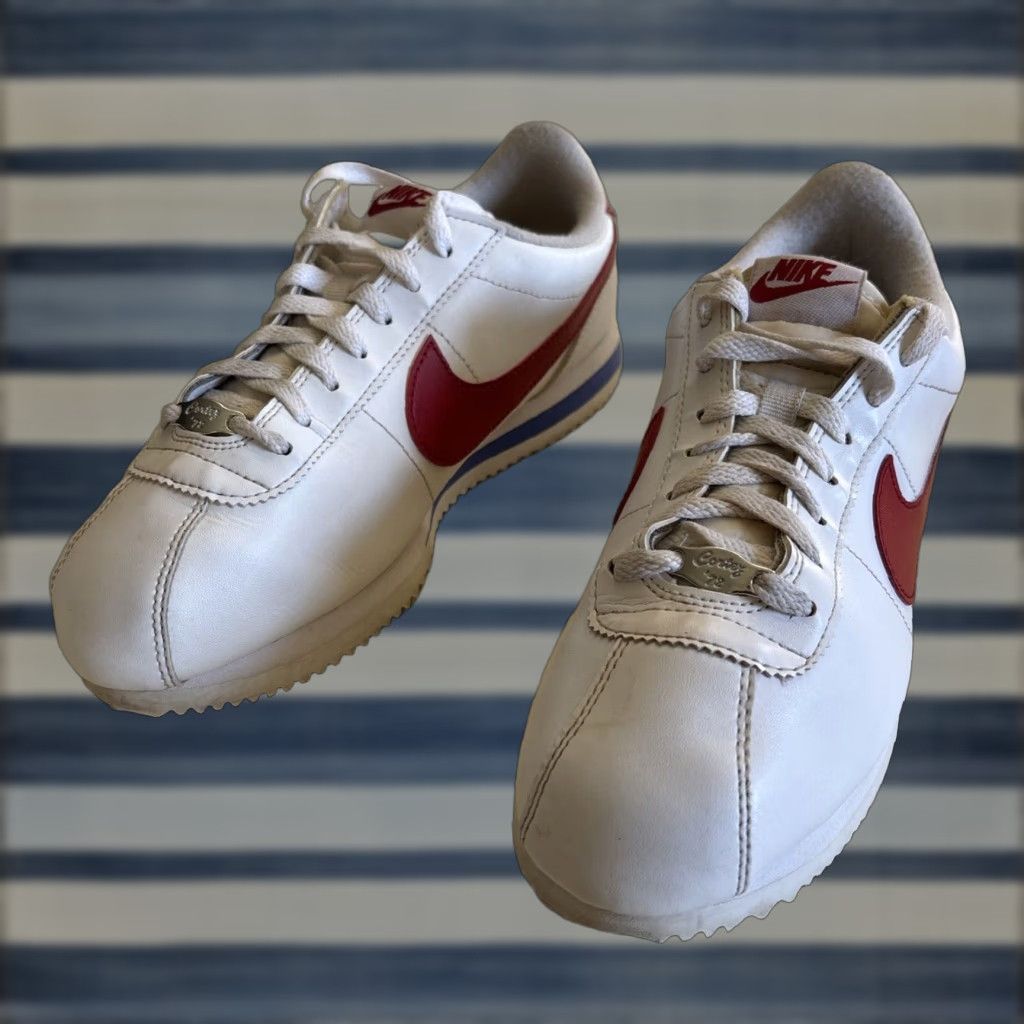 Nike Cortez Sneakers Men's Size White Red Blue Forrest Gump 2019