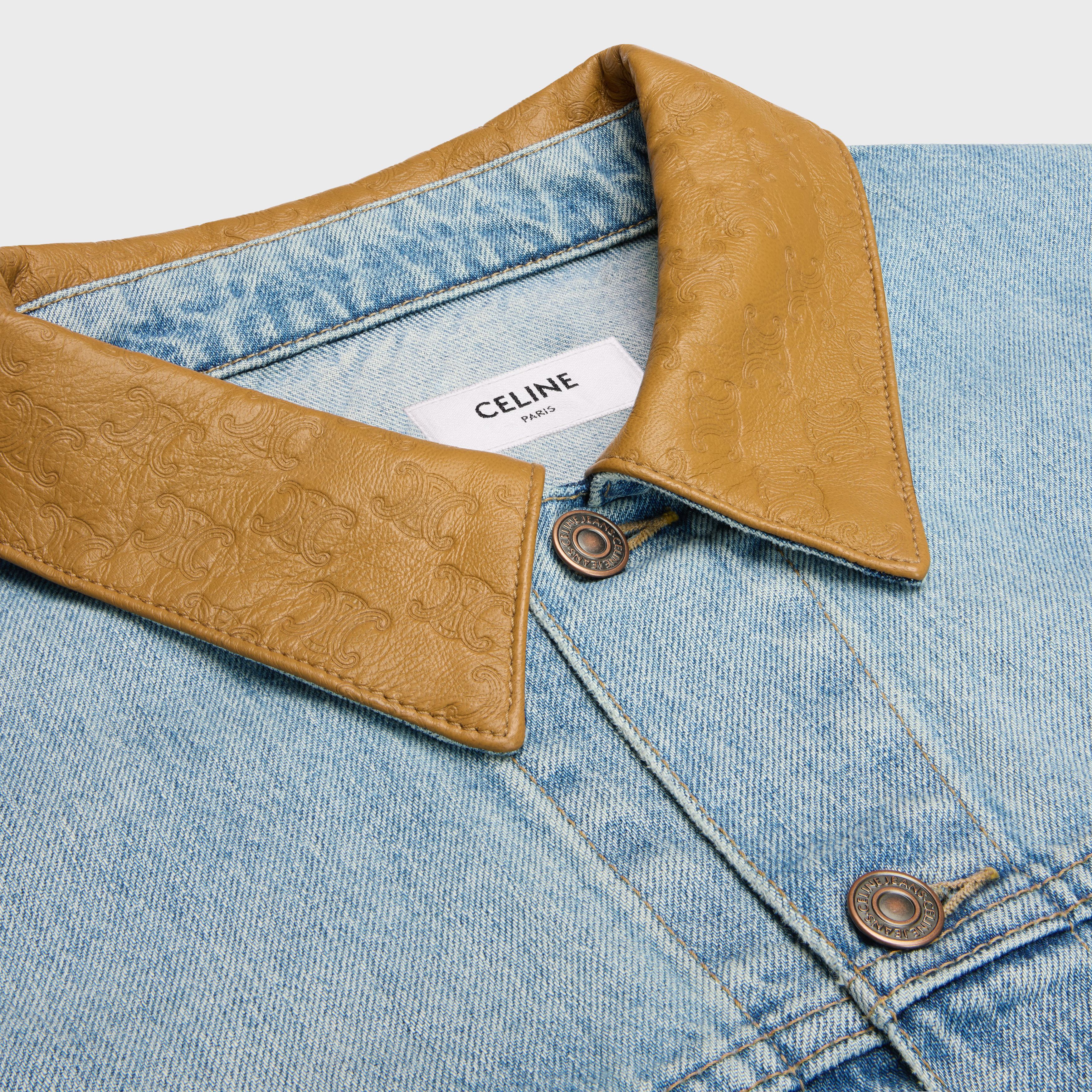 Celine o1bcso1str0925 2Q861967W Trucker Jacket in Blue Eclipse Size S / US 4 / IT 40 - 2 Thumbnail