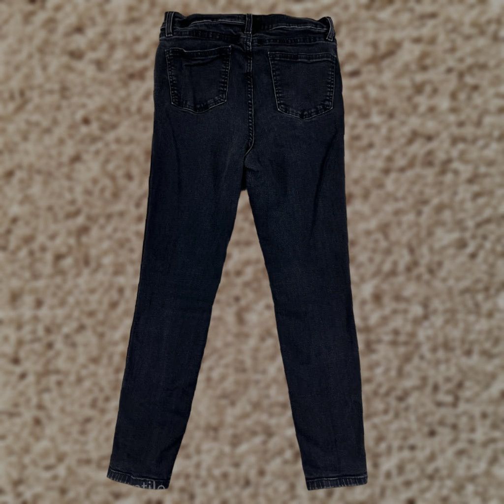 Vintage Kirkland Jeans Women's 12 Black Denim Skinny Certification: Dark Wash Cotton Blend Pants Size 34" / US 12 / IT 48 - 1 Thumbnail