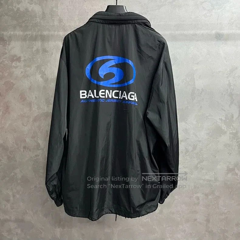 Balenciaga Balenciaga Black Logo Print Button Jacket. Size US XS / EU 42 / 0 - 2 Thumbnail