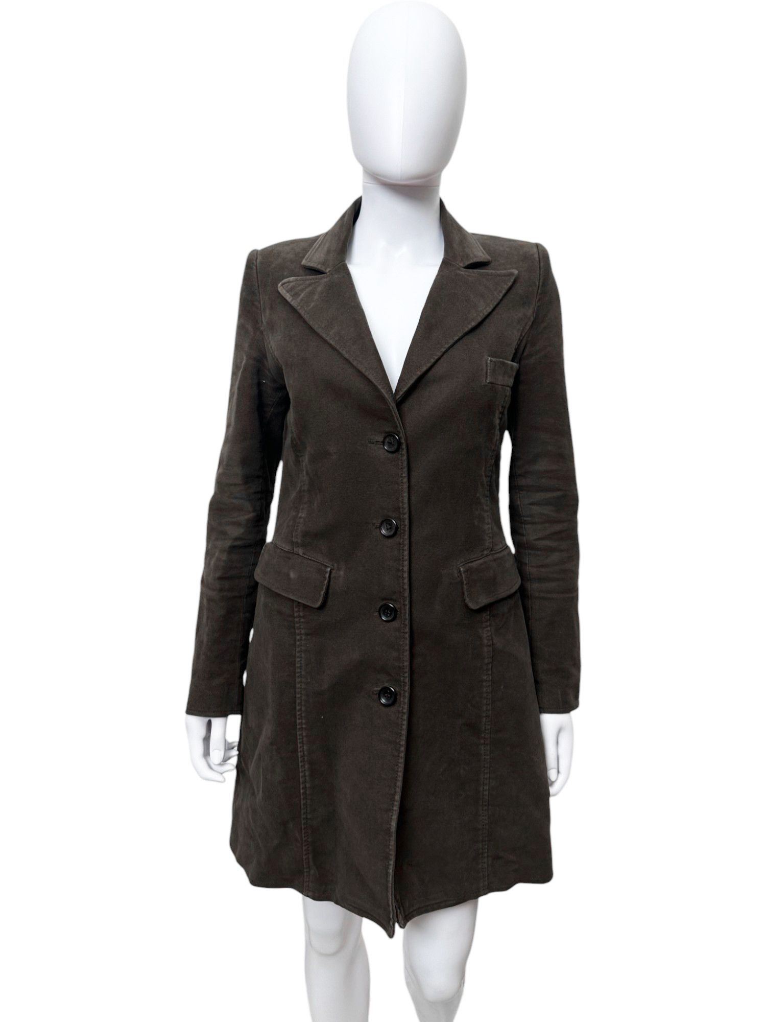 Alexander McQueen 90s Brown Cotton Trench Coat Size M / US 6-8 / IT 42-44 - 2 Thumbnail