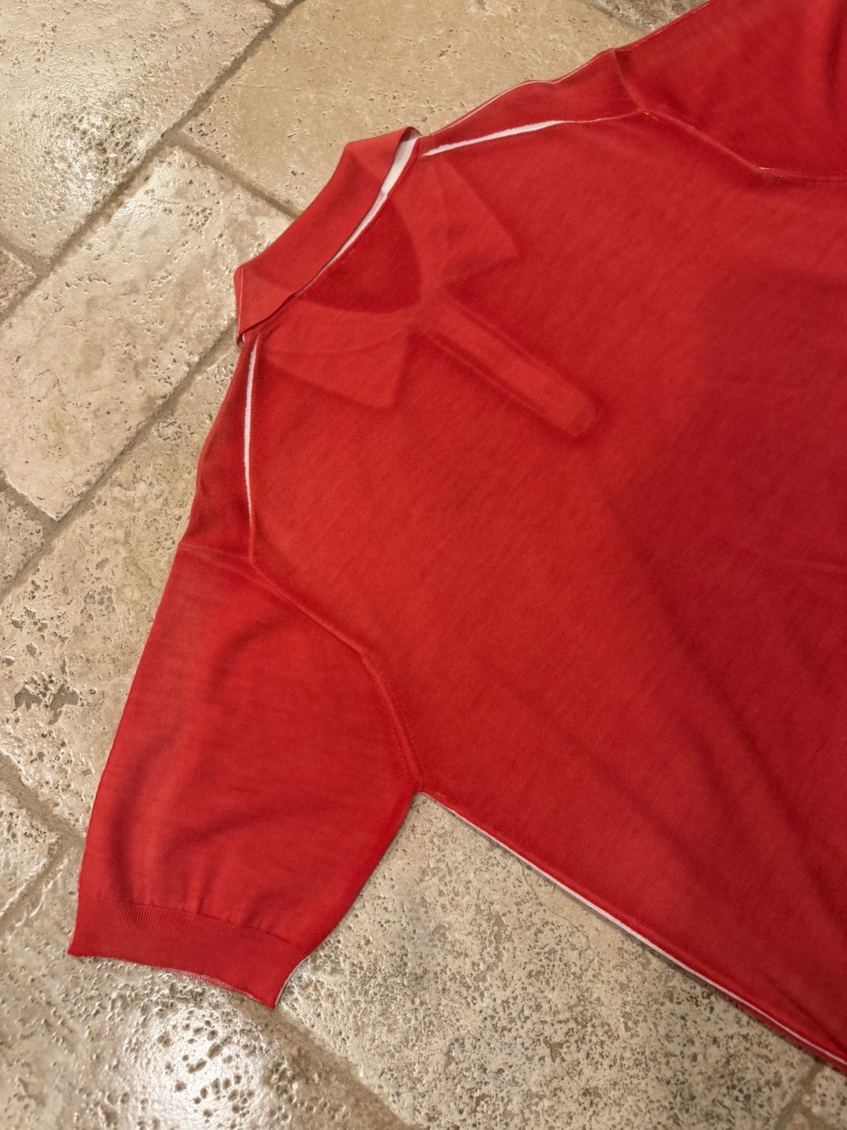 Prada Prada Optical 21 Years Cashmere Wool Red Sweater Polo Shirt Size US XL / EU 56 / 4 - 15 Thumbnail