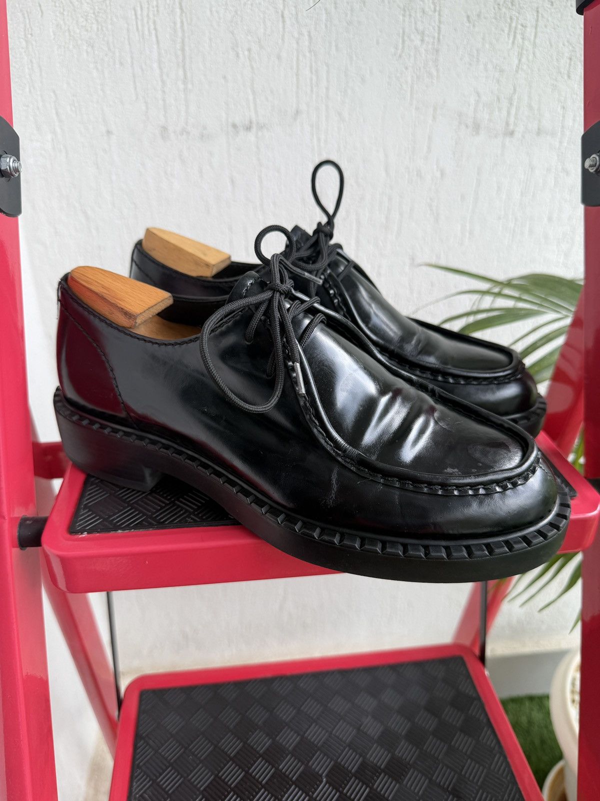 Prada brush leather loafers Size US 7 / EU 40 - 3 Thumbnail