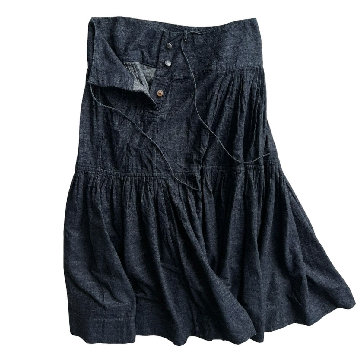 45rpm × Japanese Brand × Kapital 45RPM INDIGO DYED DENIM SKIRT Size 27" / US 4 / IT 40 - 8 Thumbnail