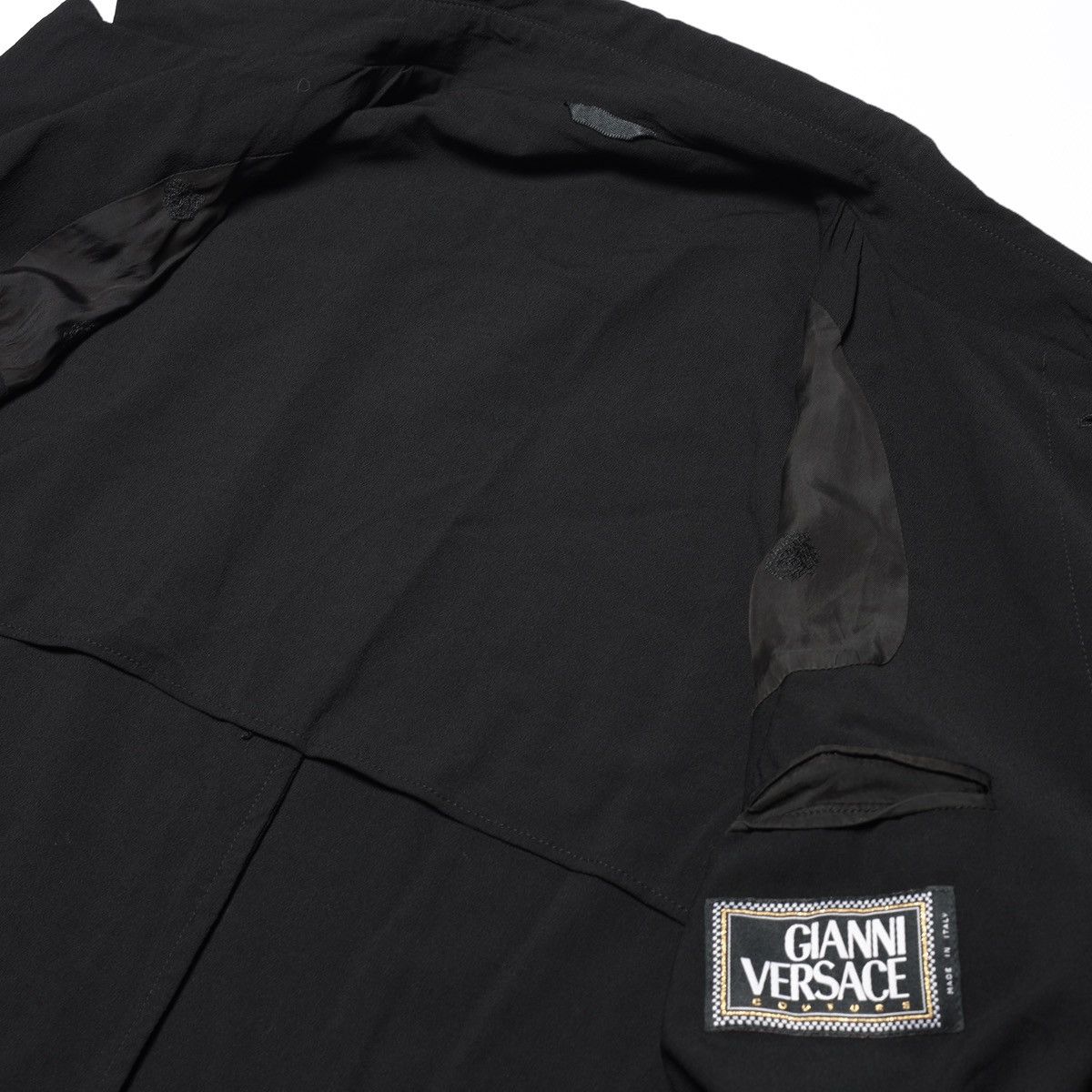 Versace 80s Gianni Versace Couture Vintage Black Light Coat Trench Size US XL / EU 56 / 4 - 13 Thumbnail