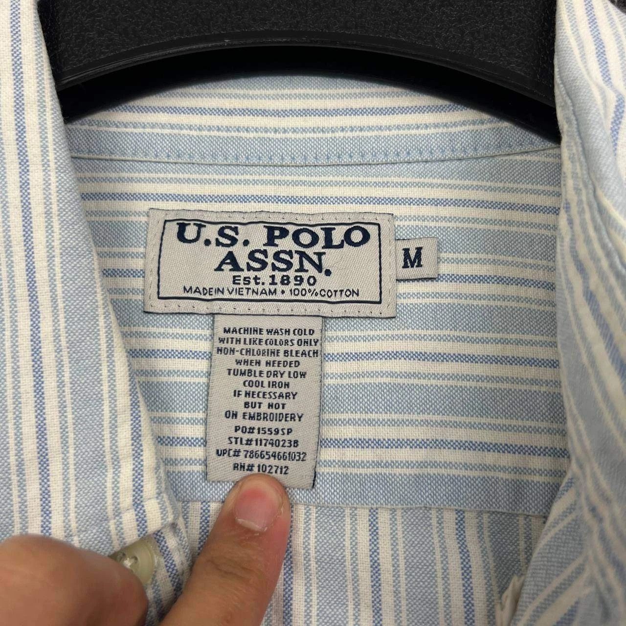 U.S. Polo Assn. U.S. Polo Assn. Button Down Shirt Men Blue Striped Cotton M Size US M / EU 48-50 / 2 - 9 Thumbnail