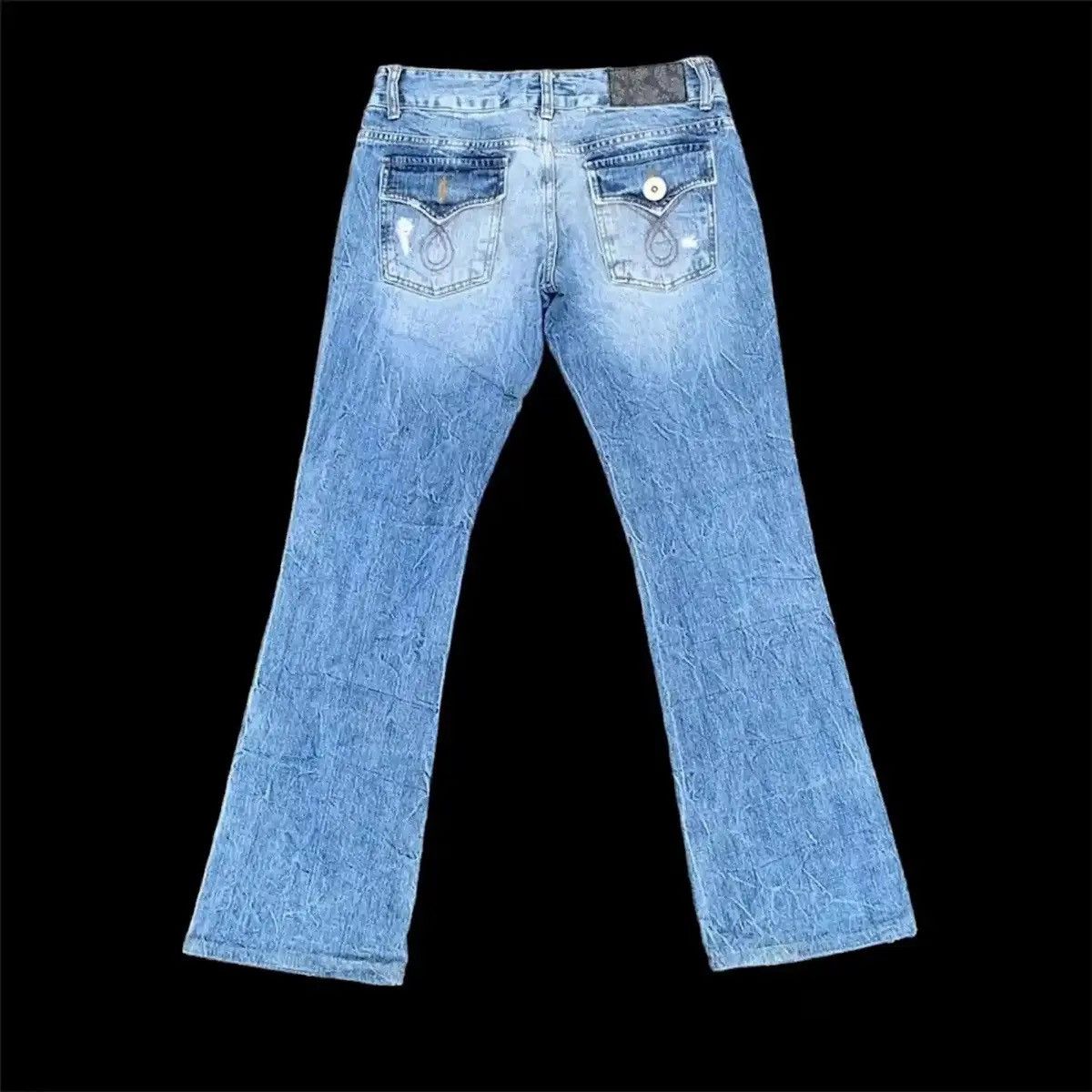 Japanese Brand FLARE/BOOTCUT 💥 VINTAGE VENCE JEANS DISTRESSED DENIM PANTS Size US 28 / EU 44 - 2 Thumbnail