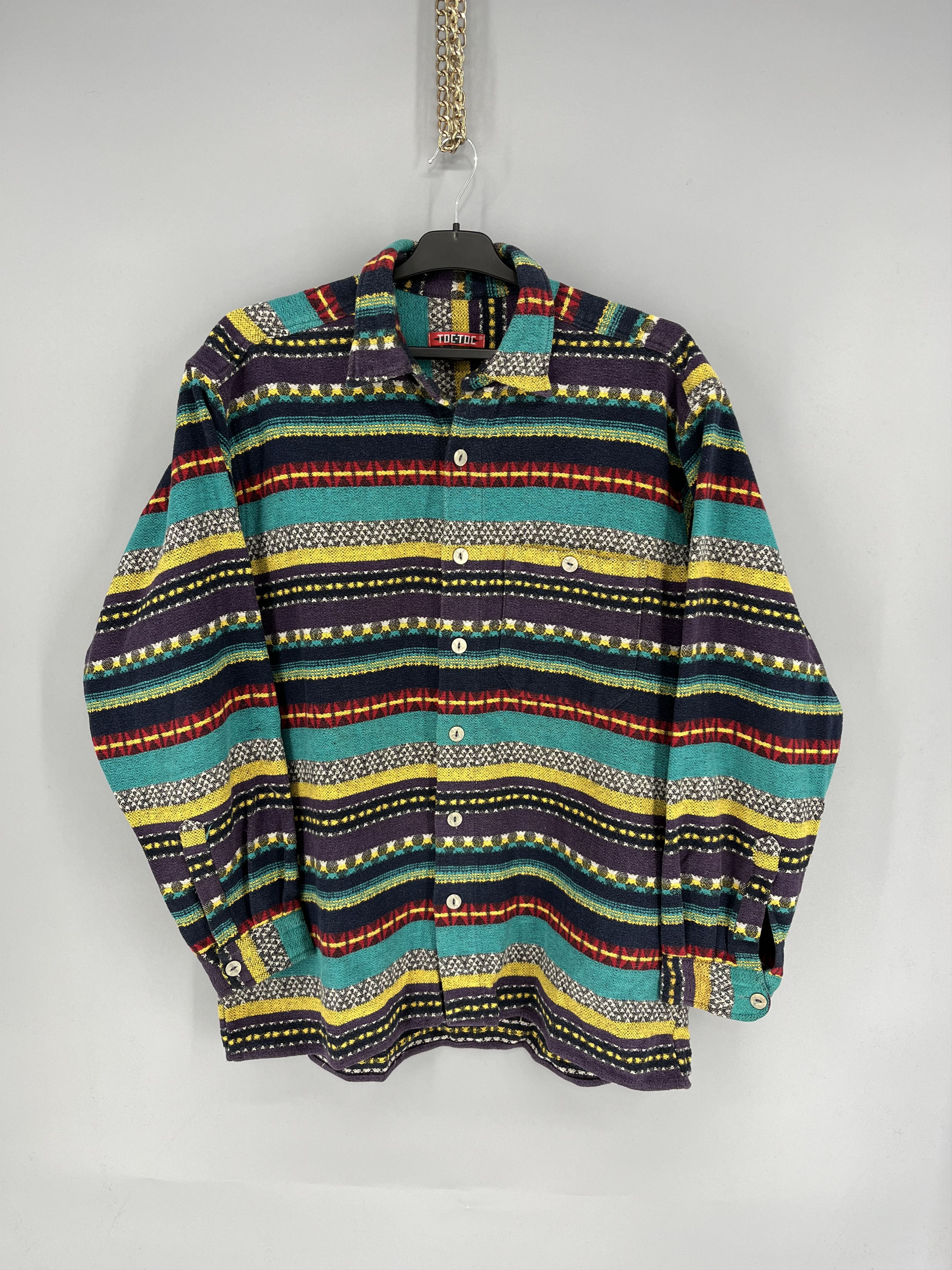 Japanese Brand 💥RARE💥Vintage Toc Toc Very Еhick Flannel Coogi Style Size US L / EU 52-54 / 3 - 7 Thumbnail