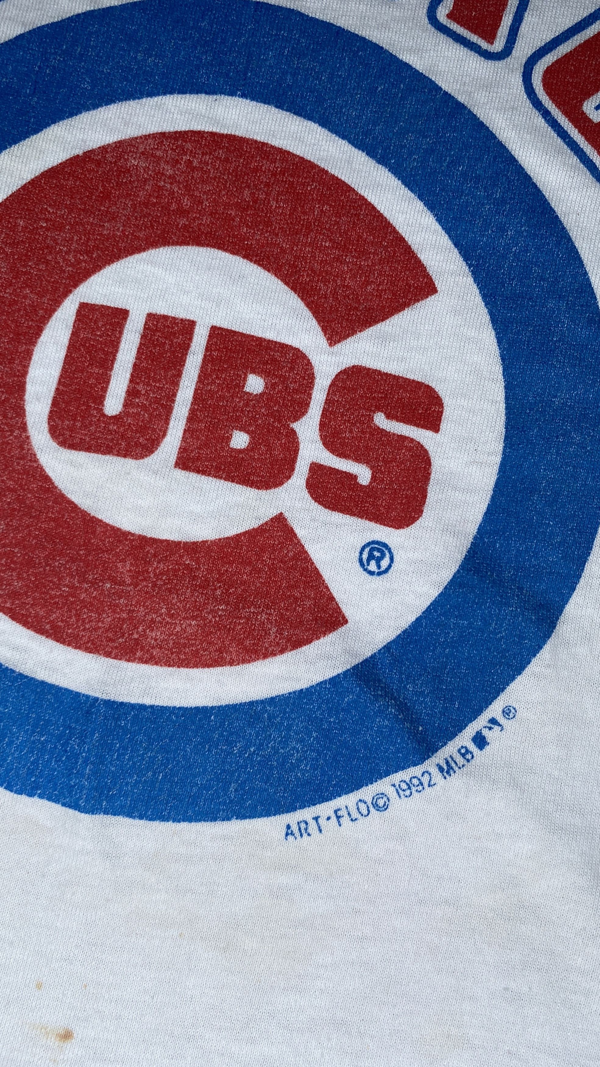 MLB 1992 Chicago Cubs MLB Distressed Thrashed Vintage Tee White Size US XL / EU 56 / 4 - 3 Thumbnail