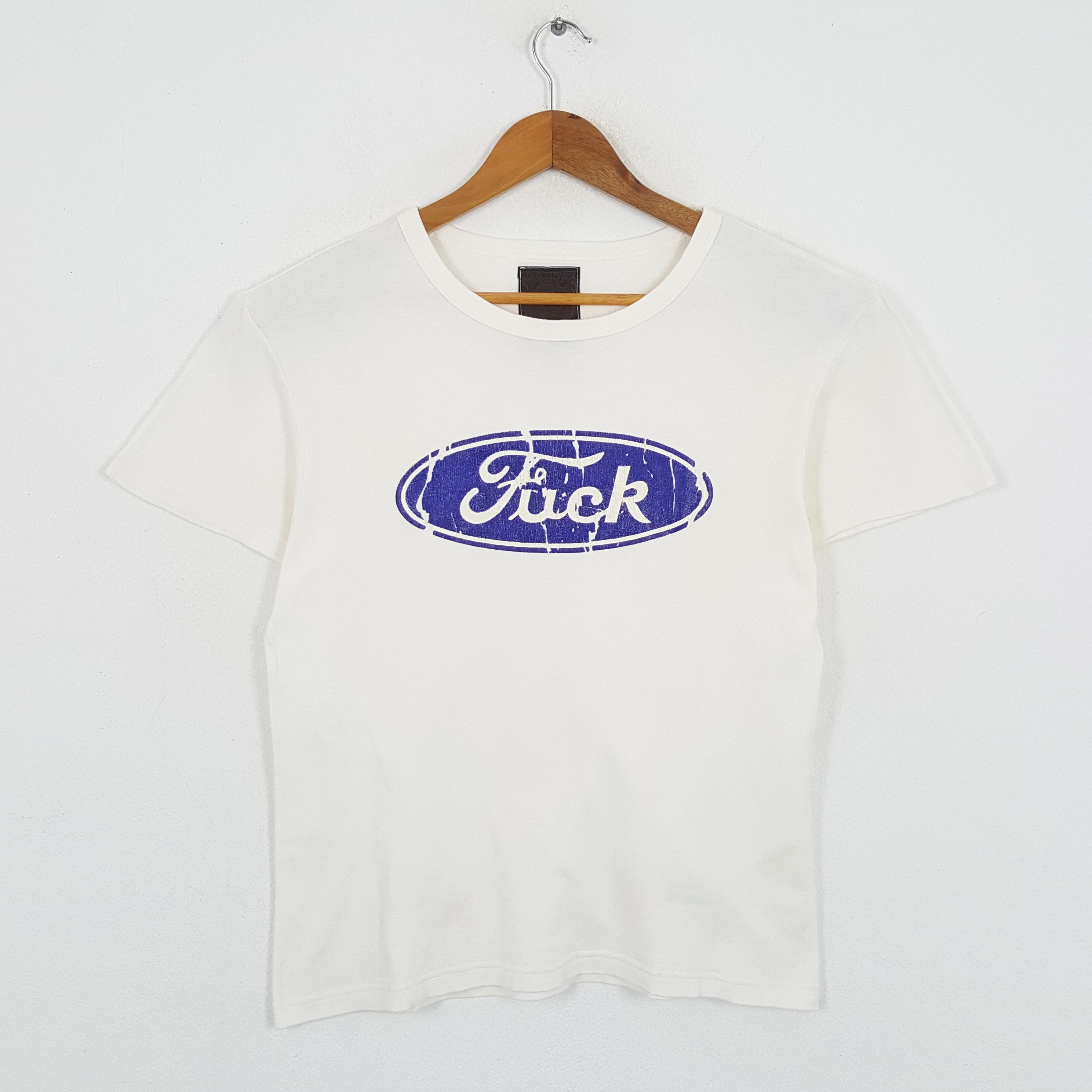 Fuck Art, Make Tees × Japanese Brand × Vintage Vintage FUCK ford Parody Japanese Brand Design T-Shirts Size US M / EU 48-50 / 2 - 1 Thumbnail